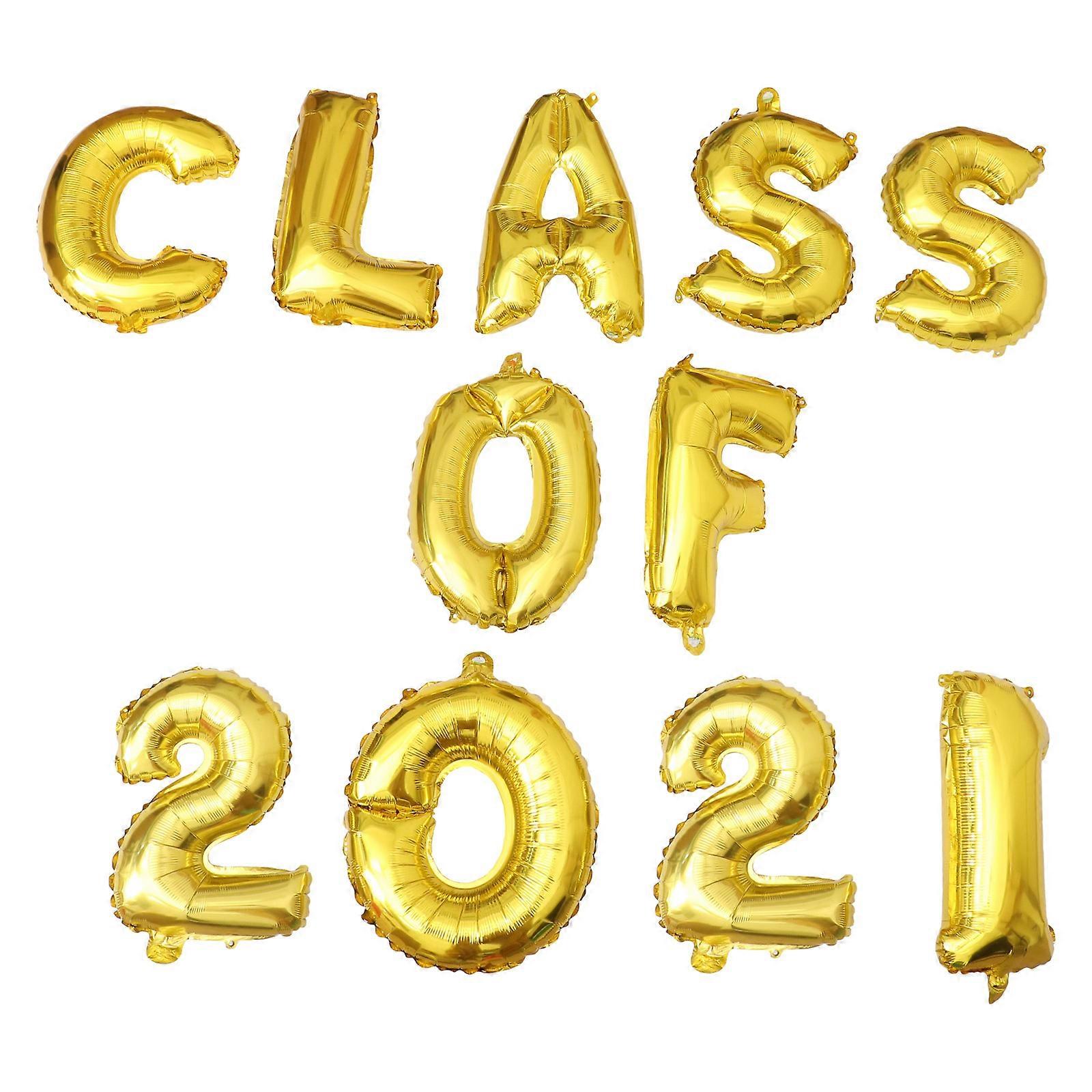 Balloons for Graduation Party Decorations 2021 Graduation Season Golden 40x25x0.1cm 1 Set