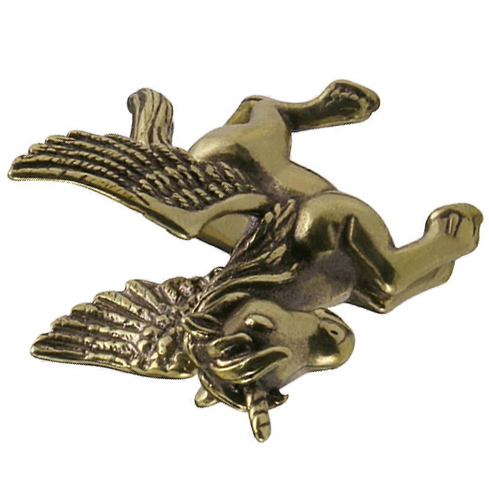 Retro Brass Unicorn Figurine – Miniature Statue Ornament for Home Decor & Tea Settings – Unique Design Brass Craft