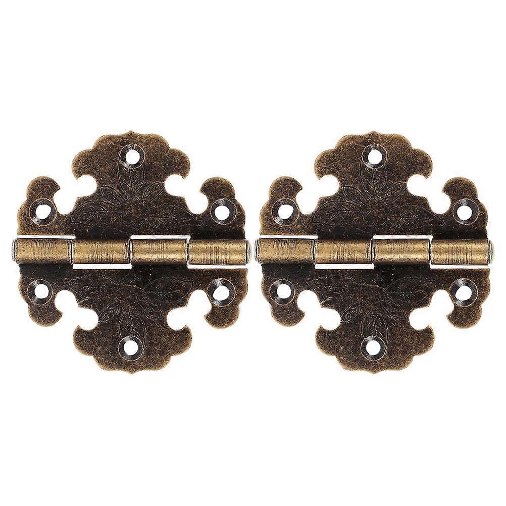 Decorative Door Hinge Golden 6.50X6.50X0.80CM Versatile Application For Wardrobe 2Pcs