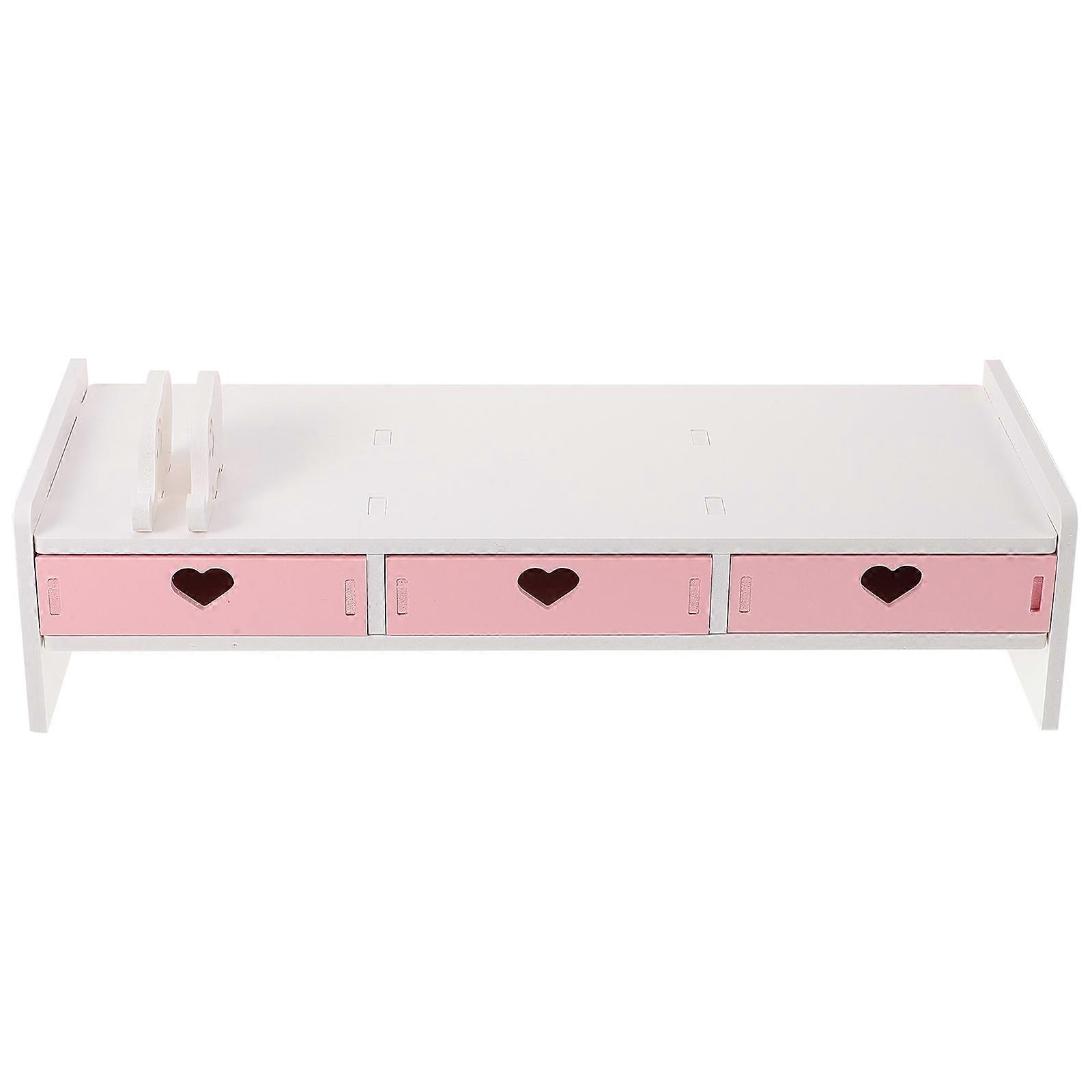 Desktop Risers for Monitors Sturdy Durable Construction White 49x19cm 1Set