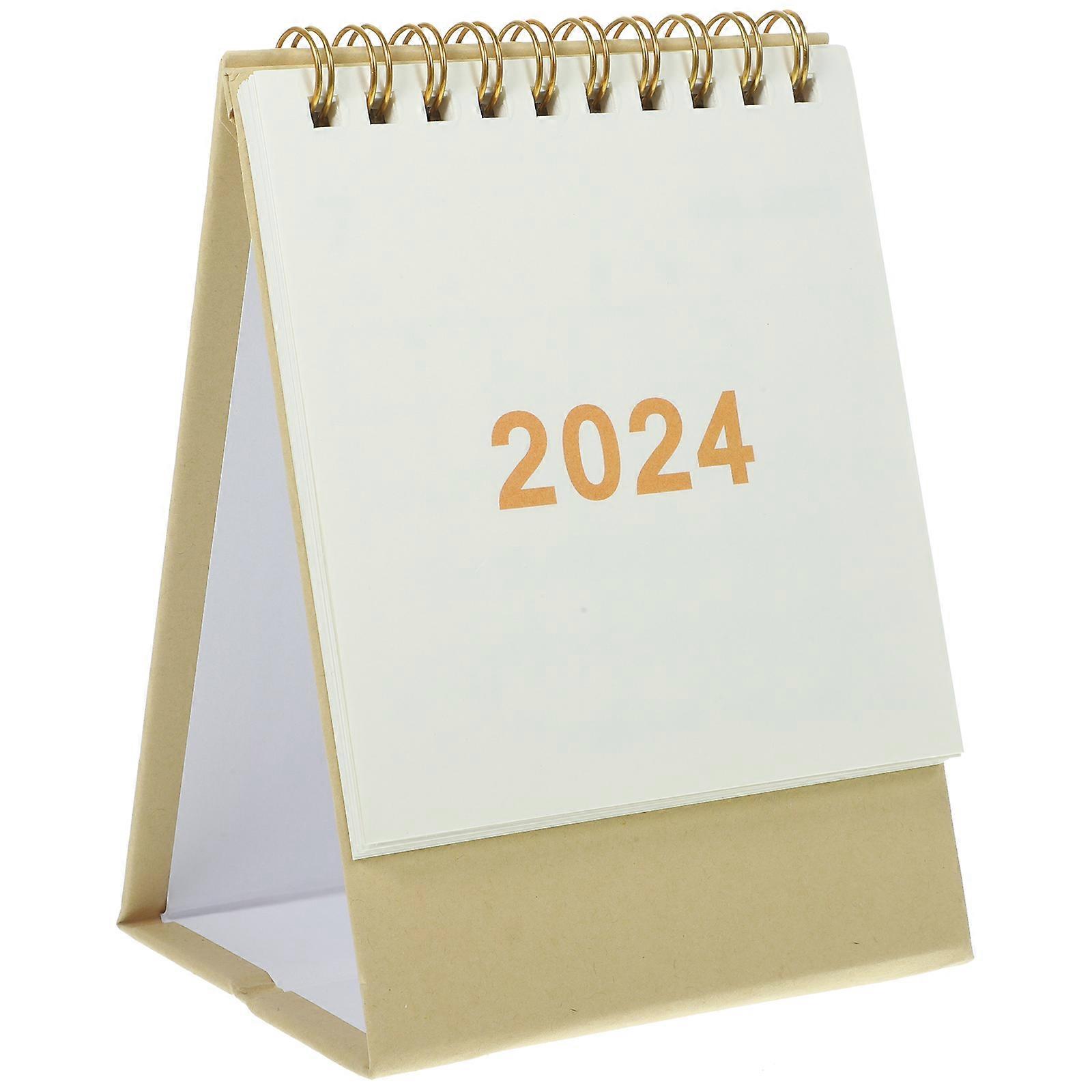 Desk Daily Calendar Planning Office Workers Rectangular Simple and Chic Design White 13.50X9.60X7.80CM 1Pack
