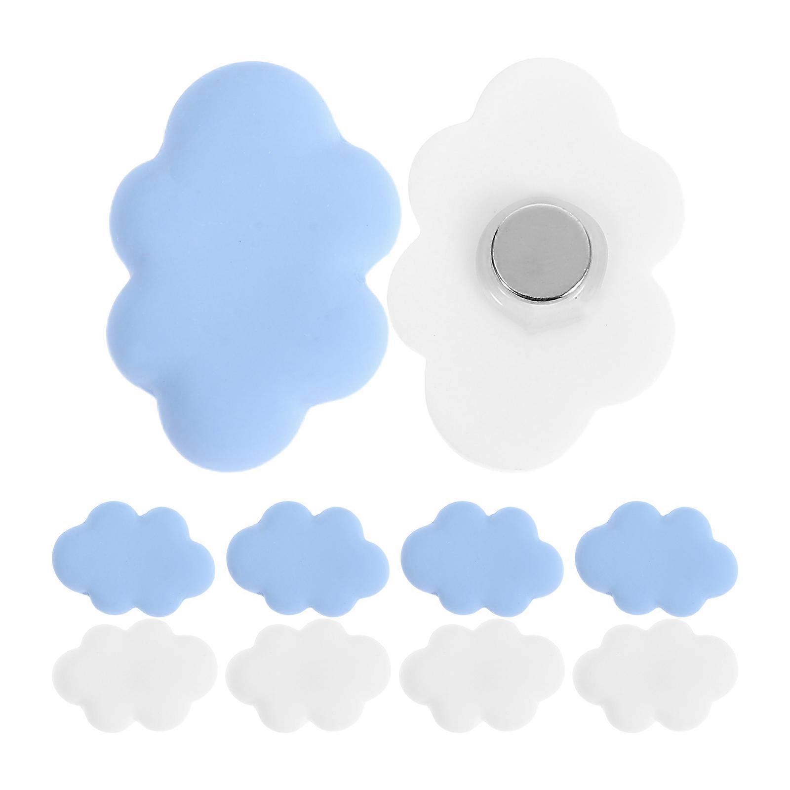 Cute 12PCS Cloud Refrigerator Magnets Decorative Fridge Clips for Office Locker Whiteboard Chalkboard Strong Adhesion Whimsical Design for Notes