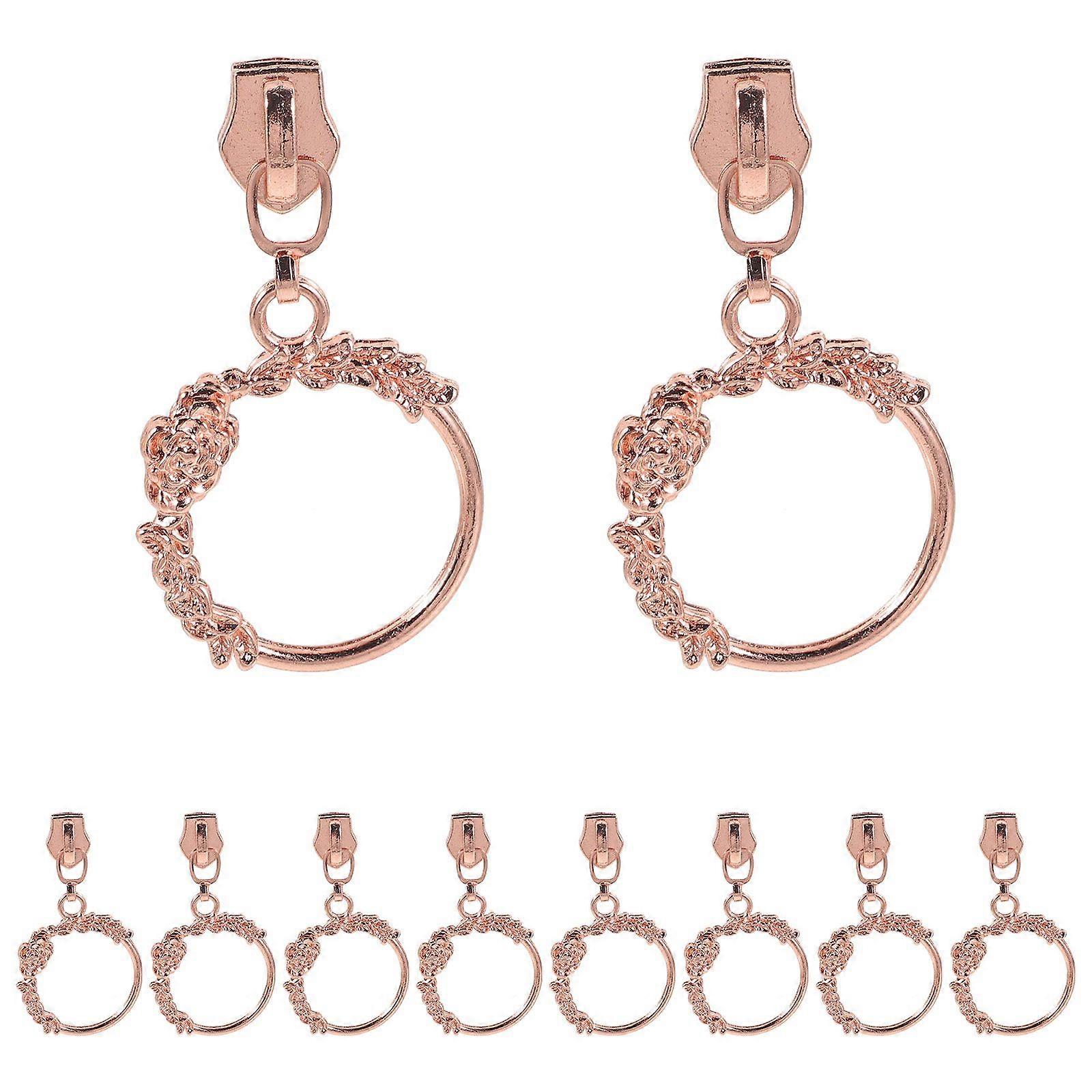 10pcs Professional Zipper Pullers Universal Zipper Heads Suitcase Clothes Replacement Zipper Pulls