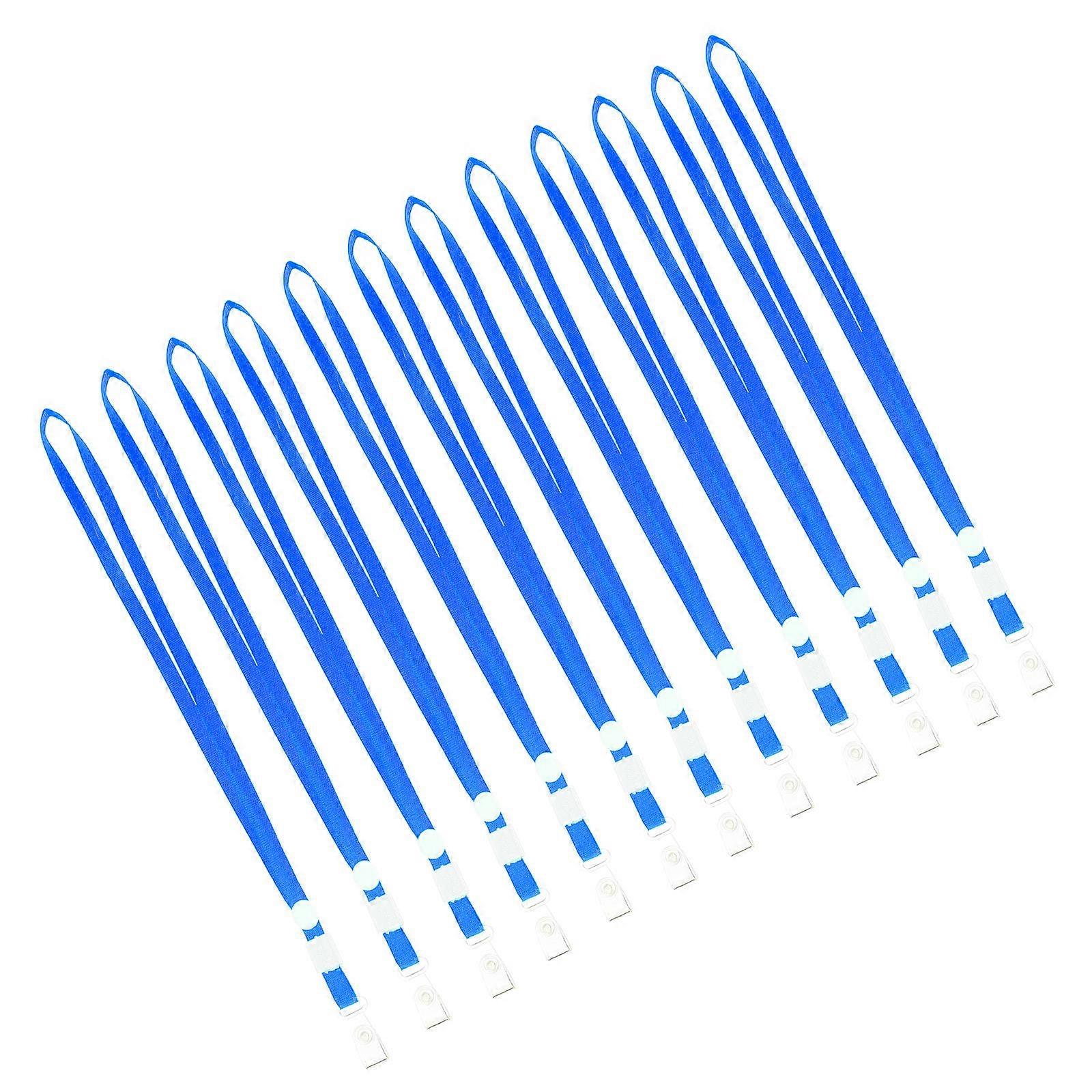 50pcs Blue Nylon Lanyards for ID Badges and School Cards with Excellent Durability and Comfort