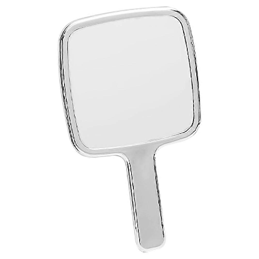 Hand Held Mirror Cute Handheld Mirrors With Handle Makeup Application Portable Touch-Ups Silver 1Pcs