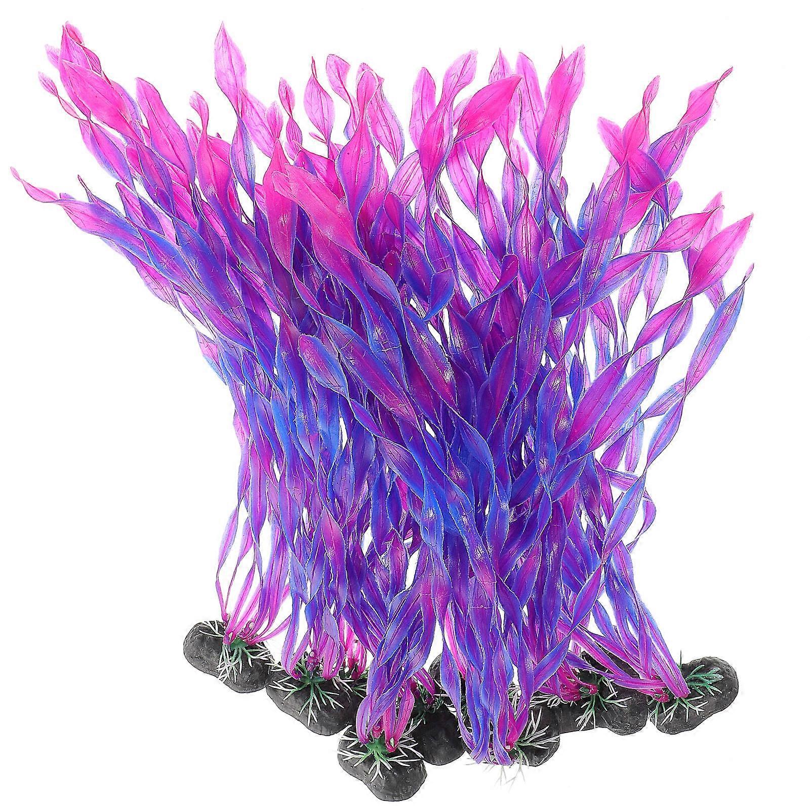 Betta Fish Tank Accessories Artificial Plants Plastic 30x4.5cm Realistic Design For Underwater Scenery 10Pcs