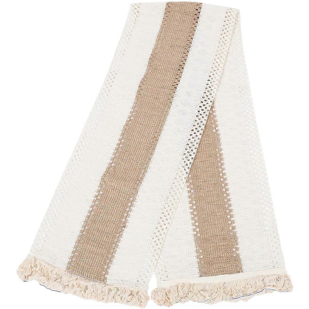 Cotton Linen Table Runner Rustic Table Runner for Party Beige Color