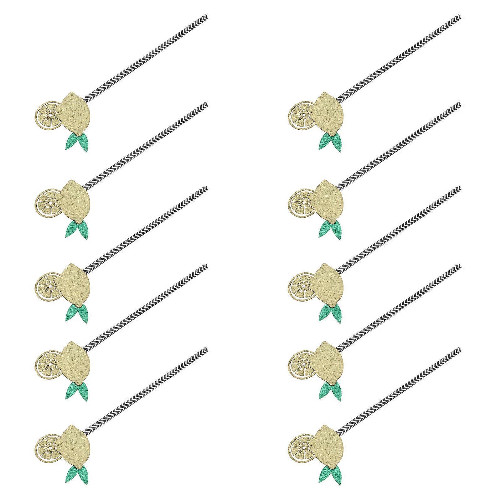 Beach Theme Drinking Straws Assorted Color 6x4.8cm Fabric 12Set