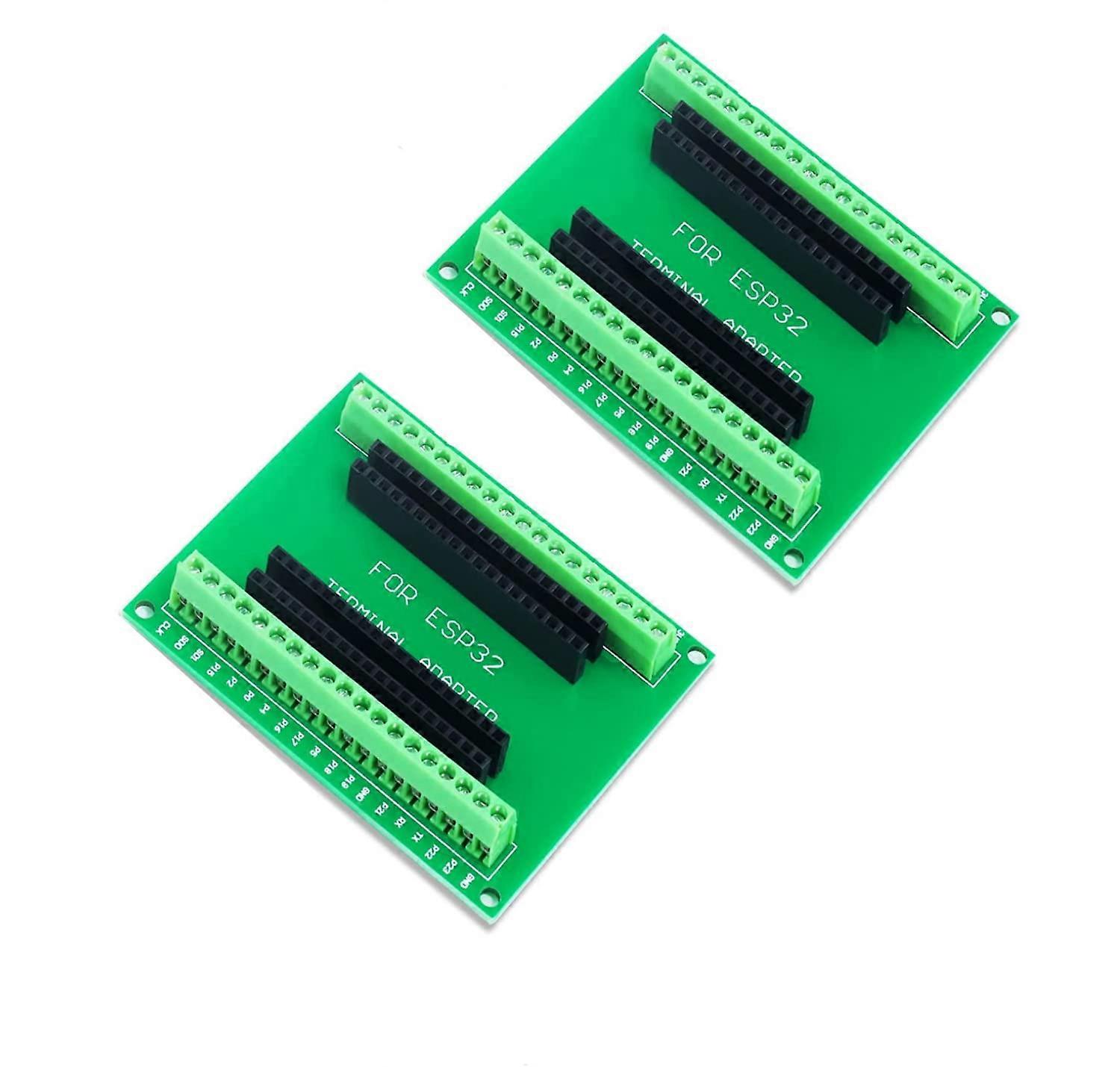 ESP32S Breakout Board 38-Pin Wide Version GPIO 1-In-2 for ESP-WROOM-32 Development Board 2.4GHz WiFi Bluetooth 2-Pack
