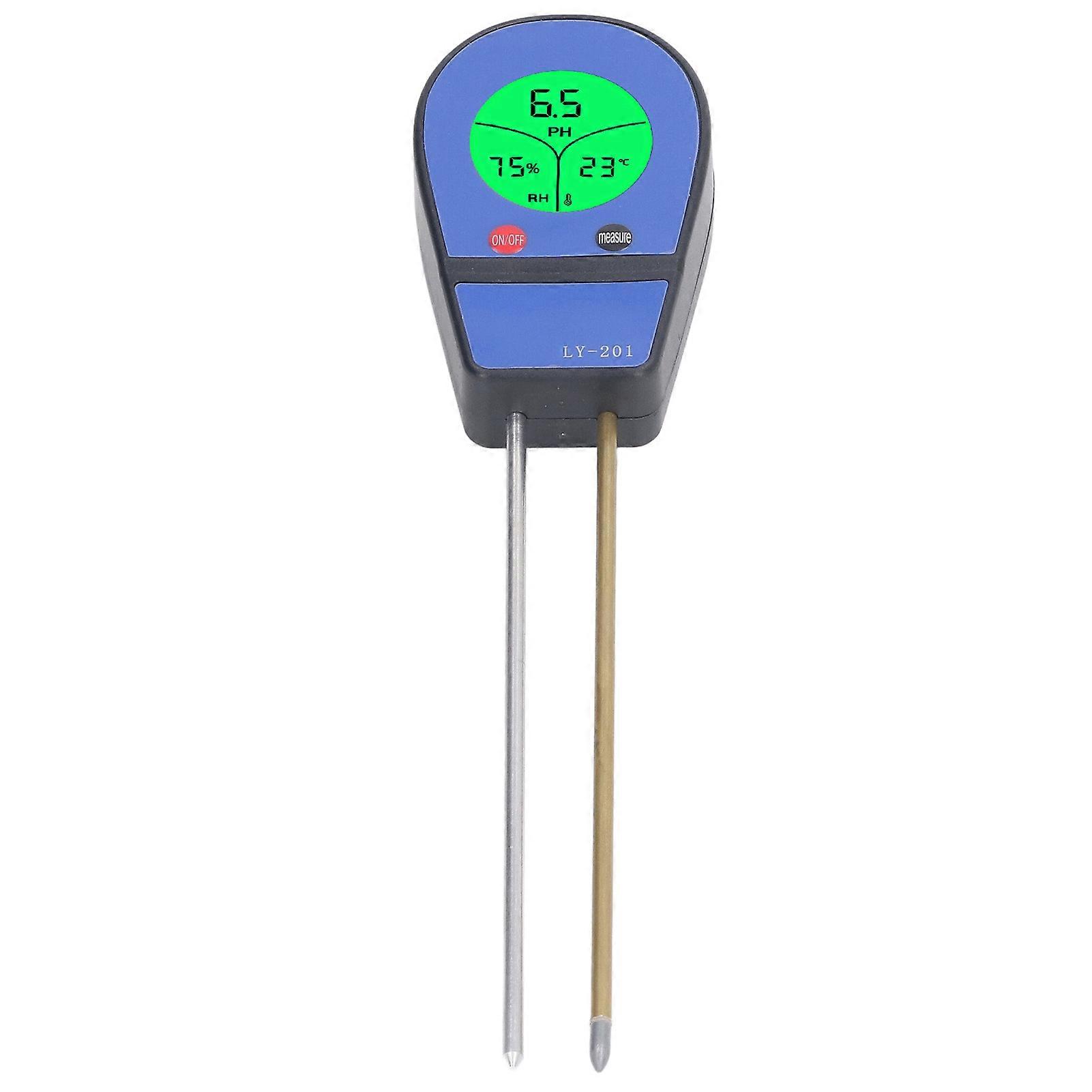 Soil Detector LED Screen PH Tester Plant Moisture Meter Acidity Alkalinity Temperature Testing Tool 