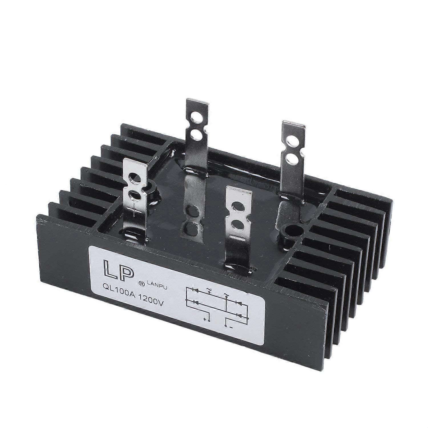 Diode Bridge Rectifier, 100A 1200V, 4-Pin, Single Phase, Converts AC to DC, QL100 Type, For Power Supplies