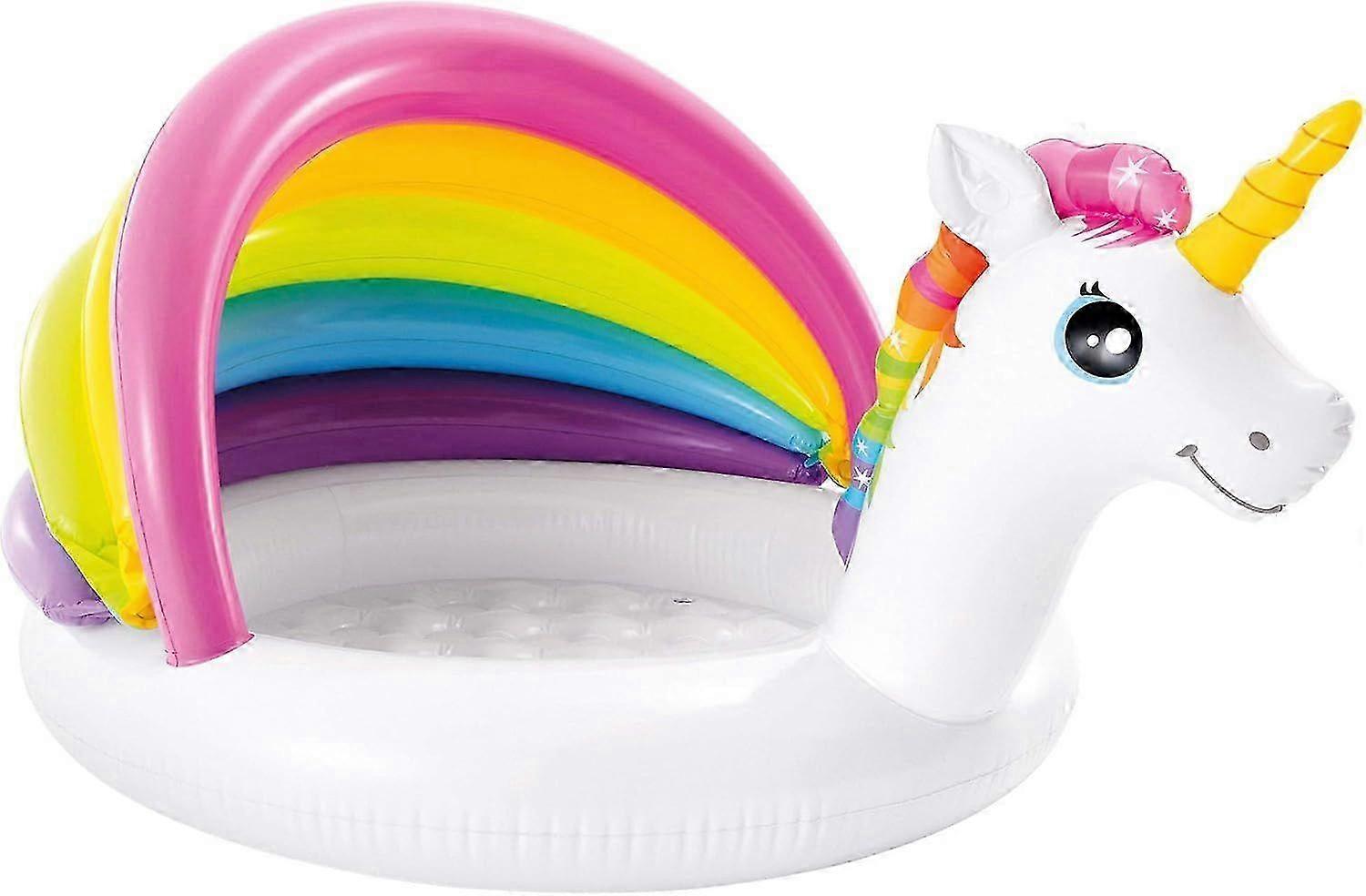 Inflatable Unicorn Shade Swimming Pool for Babies and Ocean Ball Fun