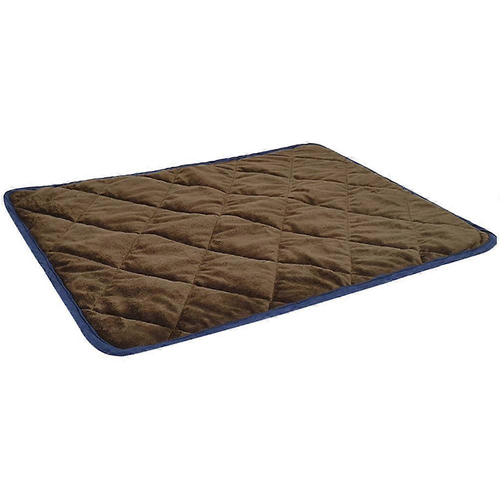 Self Heating Pet Pad for Cats and Dogs, Thermal Reflective Warm Mat, Soft Indoor Winter with Blue Trim