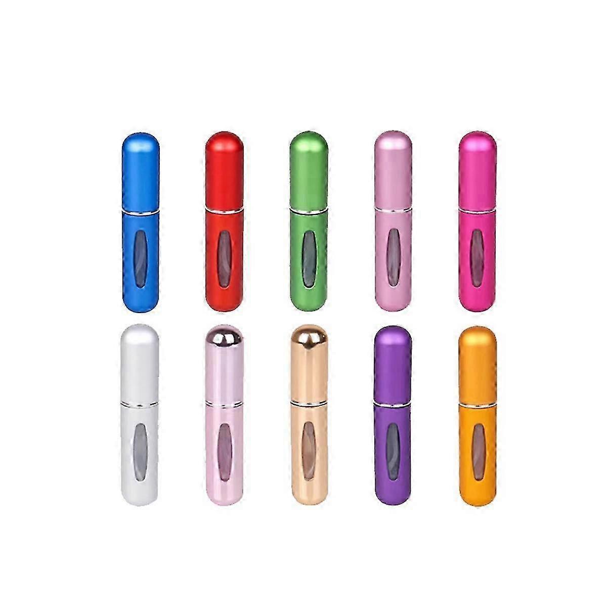 10 PCS Mini 5Ml Portable Refillable Perfume Bottle with Spray Pump Empty Cosmetic Container