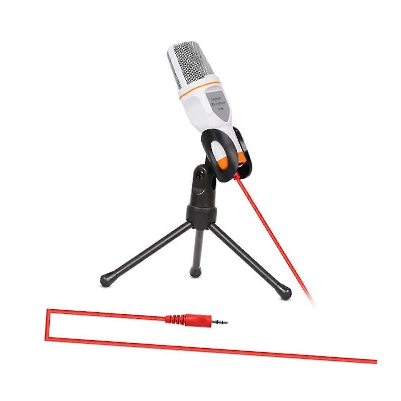 Microphones for Podcasts Condenser Microphone with Cable and Noise Isolation and Clip for White Mittel White