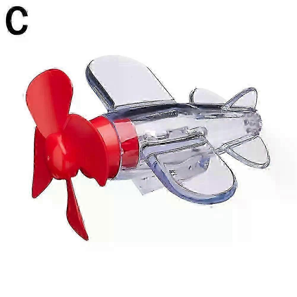 4 Colors Wind Powered LED Lights Rotating Airplane Motorcycle Handle Decorations for Safety Riding