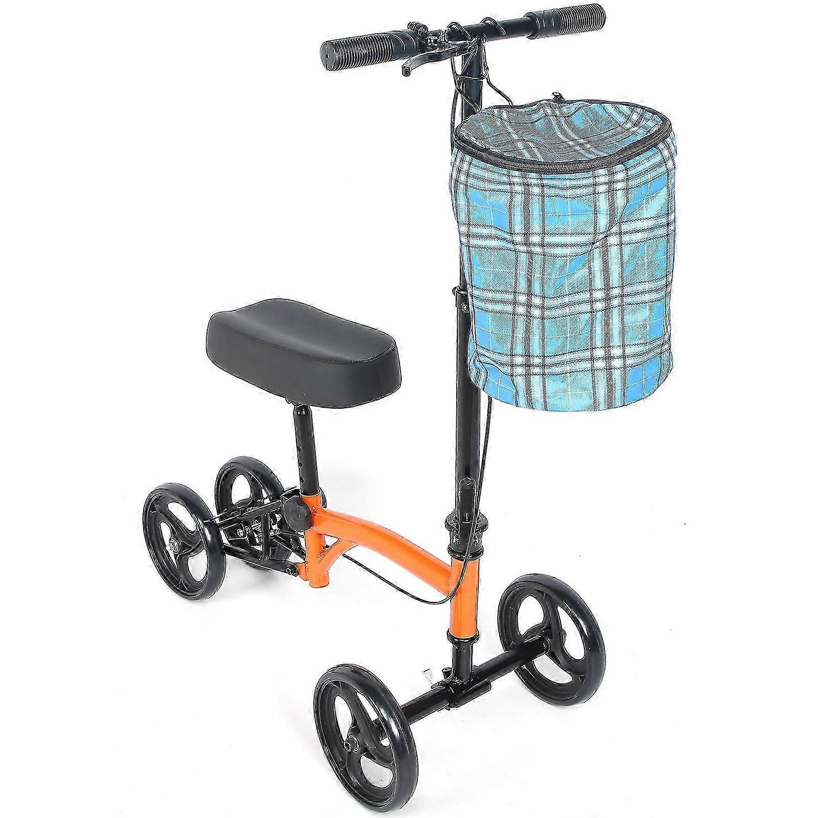 Knee Scooter Rotational 180 Degrees Folding Rear Wheel Braking Steerable Knee Walker