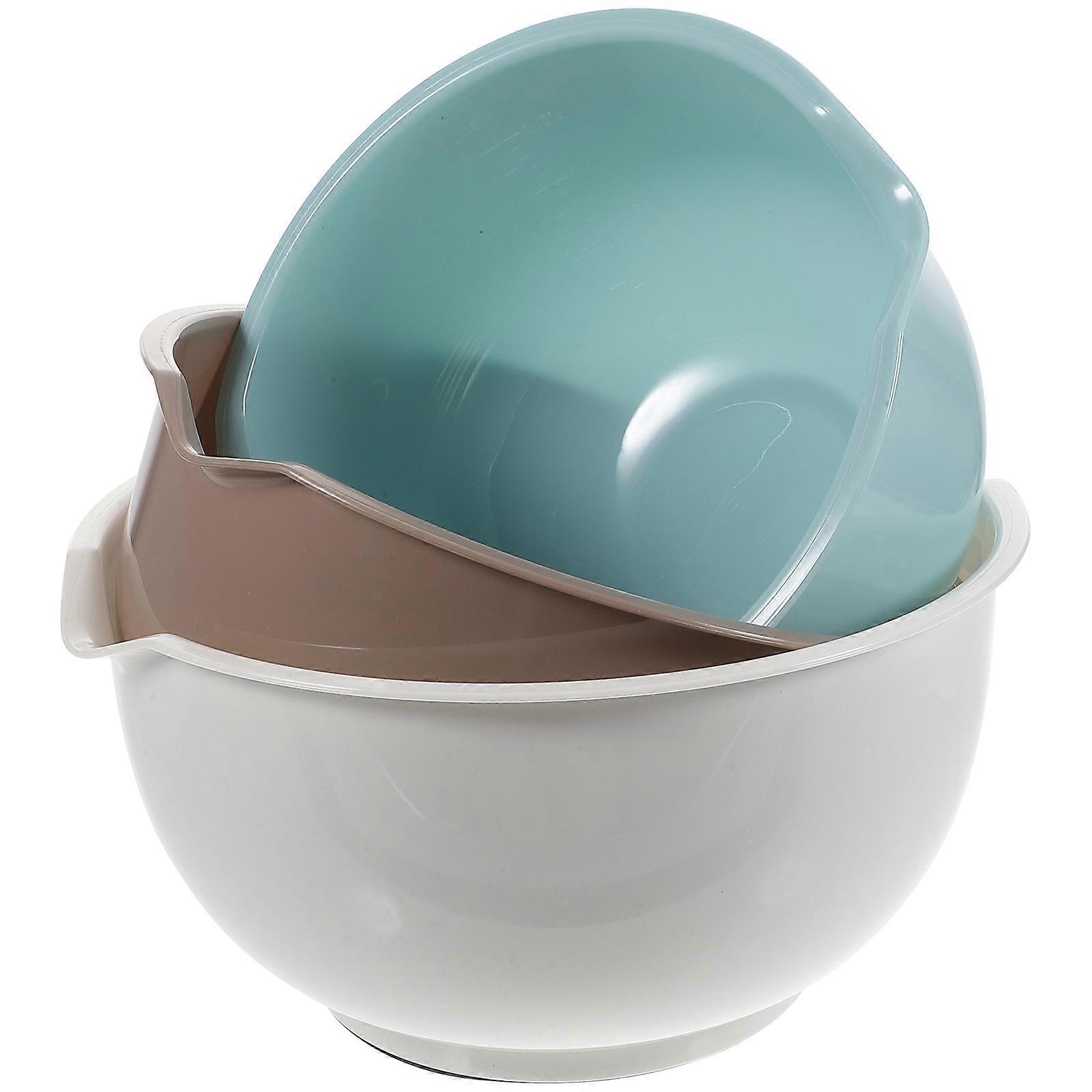 Dessert Bowls Stylish Appearance Large Capacity Kitchenware Round Shape PP Material 3Pcs