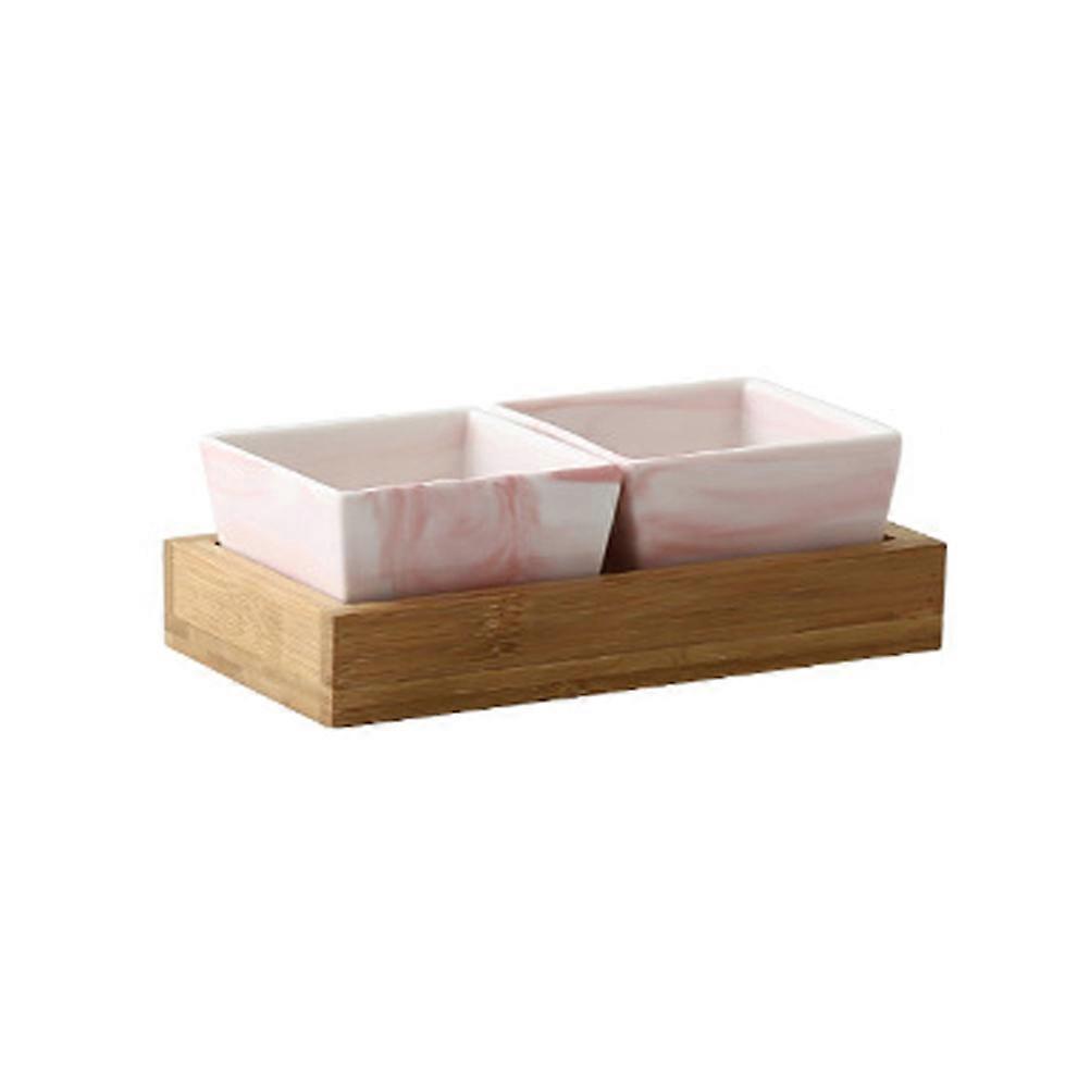 Ceramics Dessert Tray Dried Fruit Holder Nordic Style Pink 19.2*10.2cm Serving Dishes For Picnics And Parties 1 Set