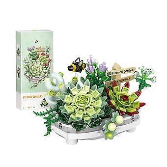 DIY Bukett Byggsats Block Botaniska trädgården Leksaker Blomma Stamblock Leksak Kit
