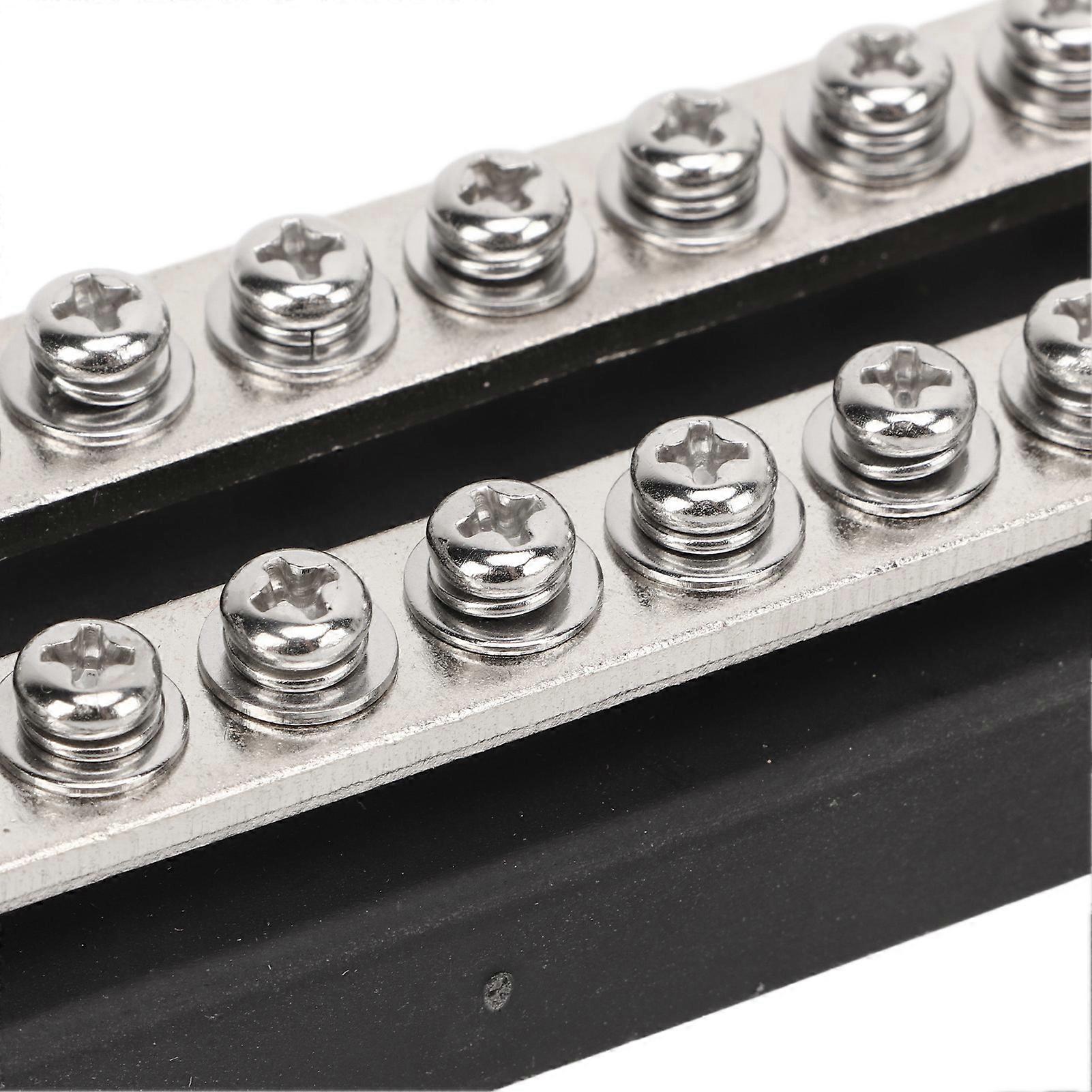 DC 12‑48V AC 110‑300V 150A Power Distribution Block with Cover 24 Terminal Bus Bars for RV Boat Truck with Base