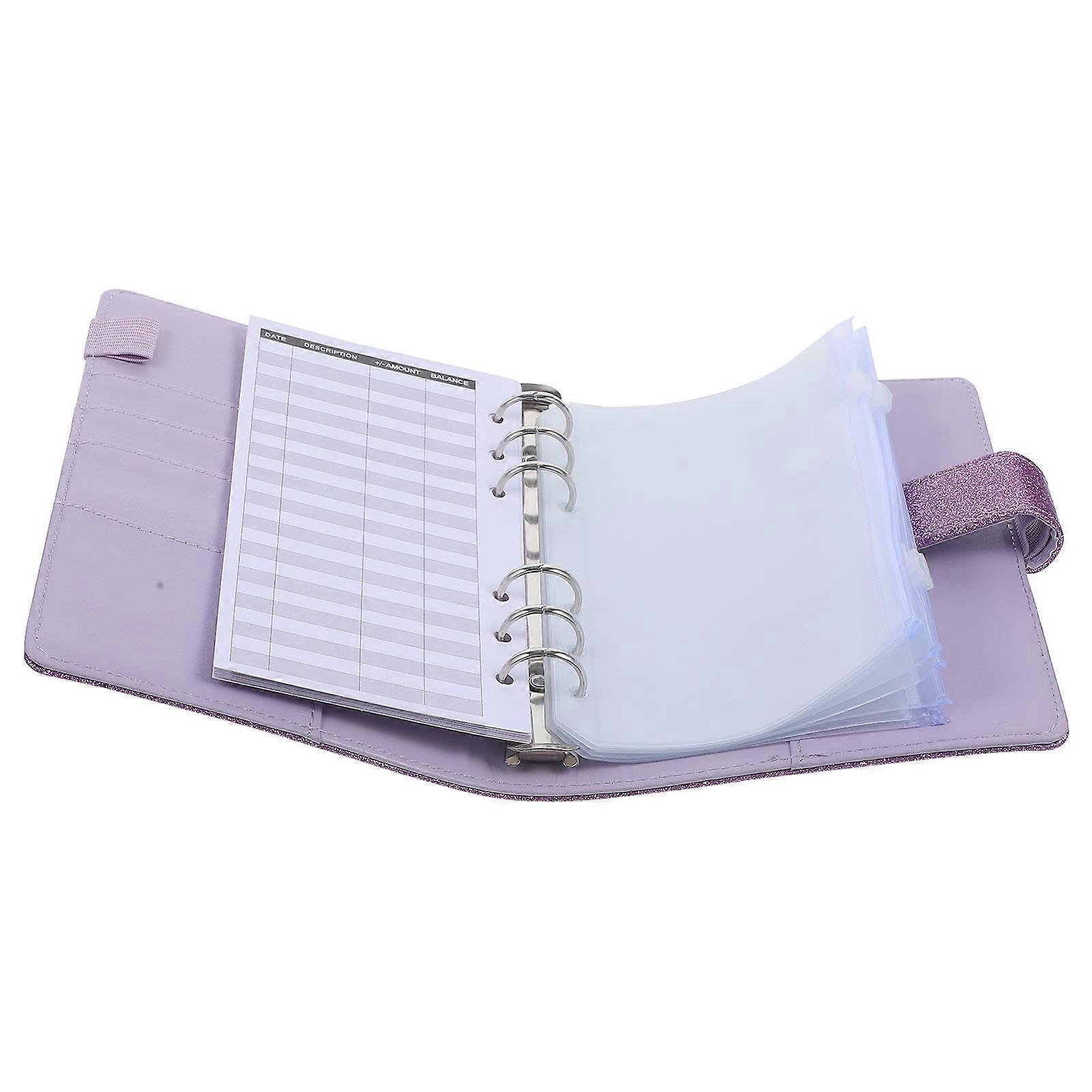 Money Organizer Budget Binder Privacy Protection Practical Design Purple 19X13.5X3CM 1 Set