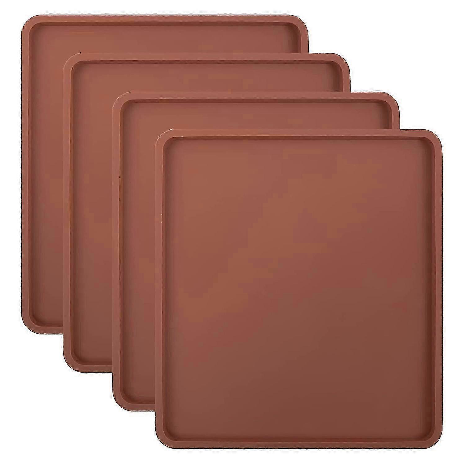 4PCS Silicone Dehydrator Mats with Edge - Silicone Sheets Compatible , Nonstick Silicone Tray Liner, High Temperature JP