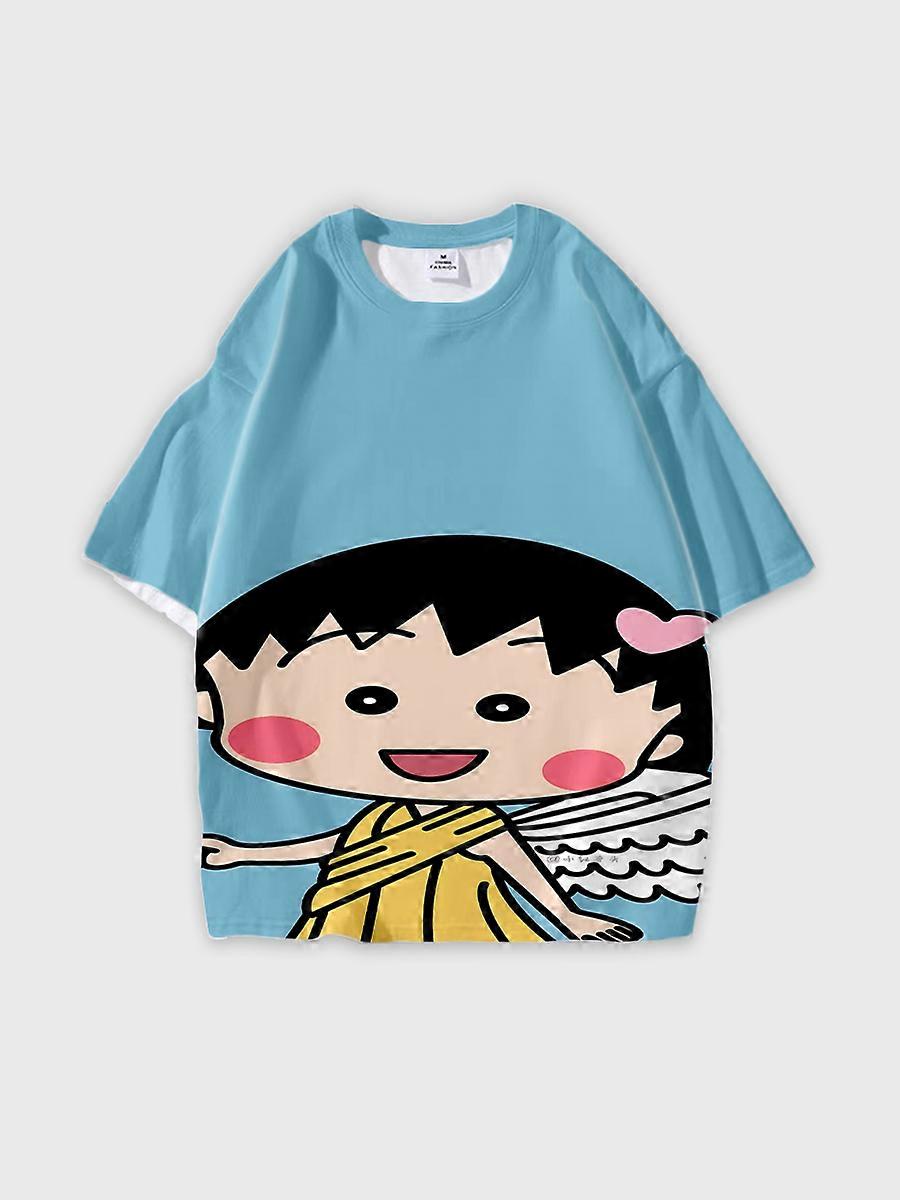 T-shirt round neck Animation Role Pattern loose short sleeve JW4895