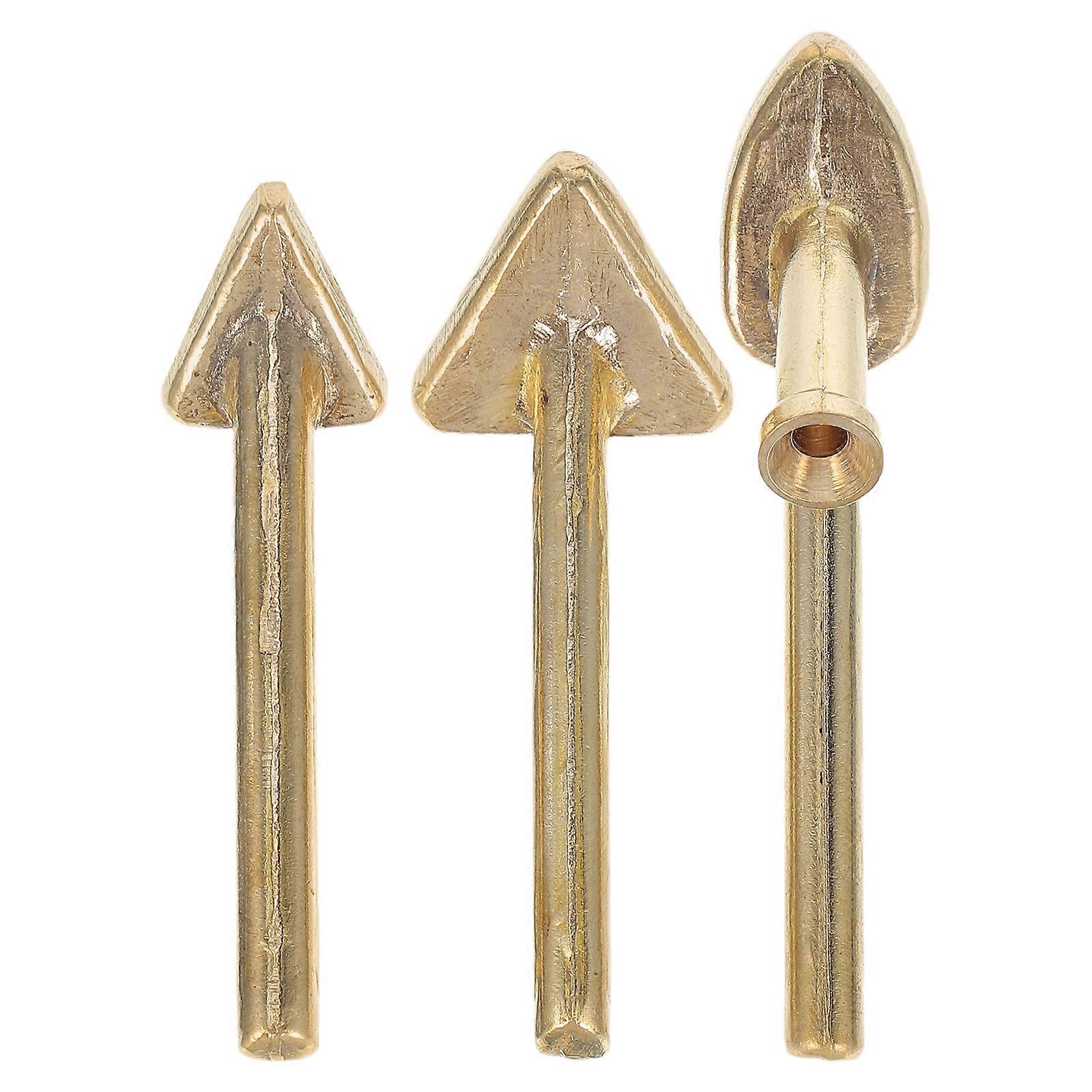 3pcs Copper Triangular Soldering Iron Tips for Repair, Precision Plastic Welding Heads for Car Bumper Bags, Inflatable Boats, and Wrinkle Removal