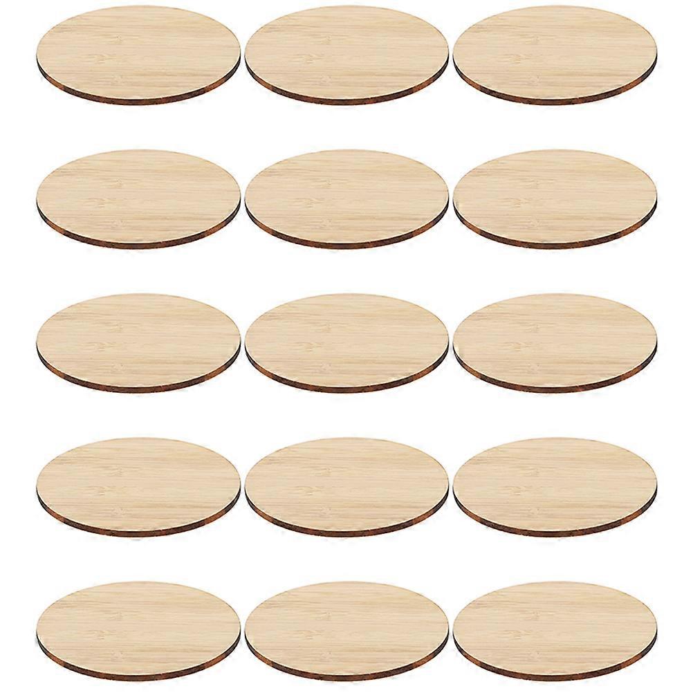 15pcs Unfinished Round Wood Slices for DIY Crafts, Painting, Wall Decor, and Shower Projects – Blank Round Painting Panels with Natural Rounded Edges