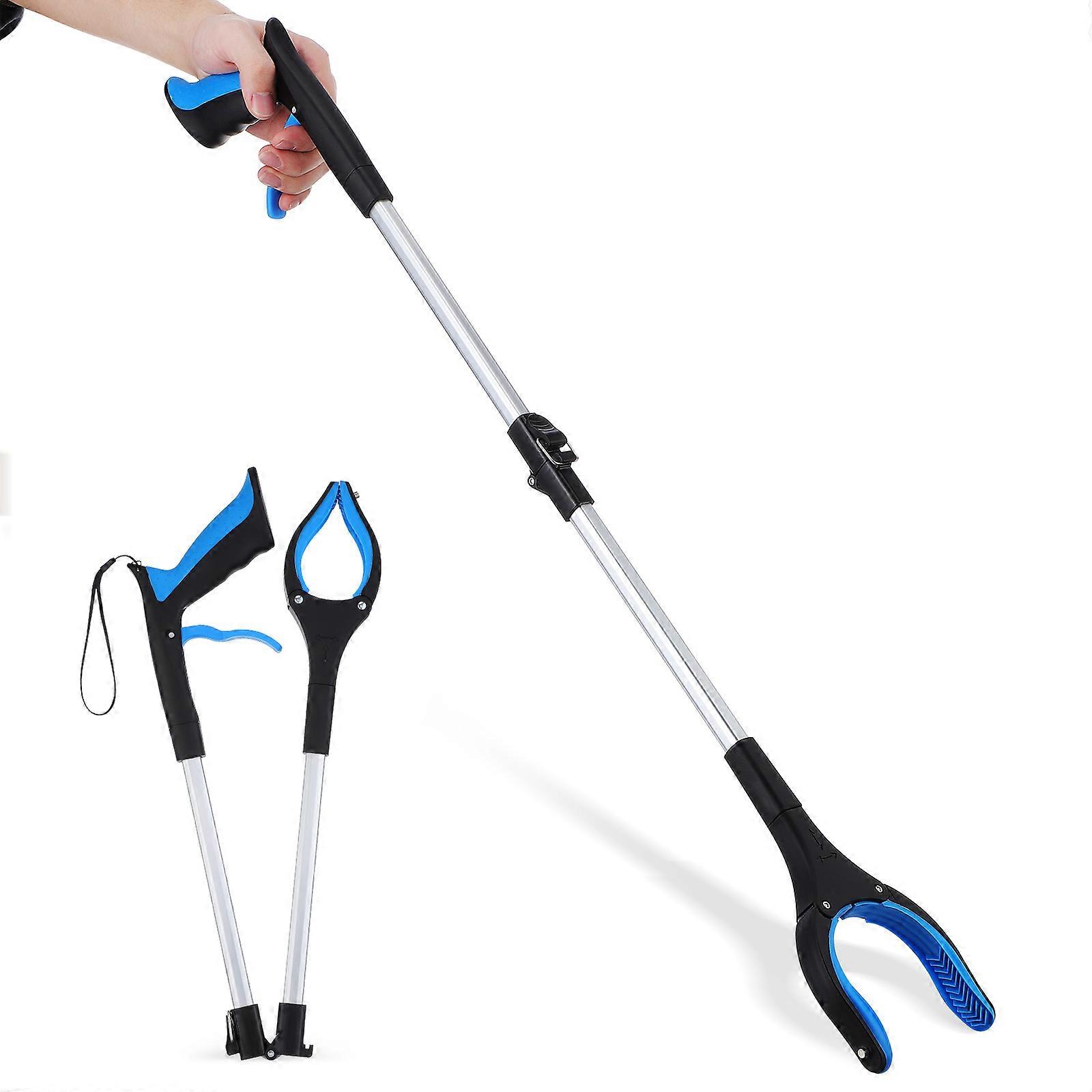 Picker Upper Grabber Heavy Duty Garbage Picker Long Reacher Tool For Outdoor Cleanup Blue 83.00X10.00X5.00CM Extended Reach 1 Set