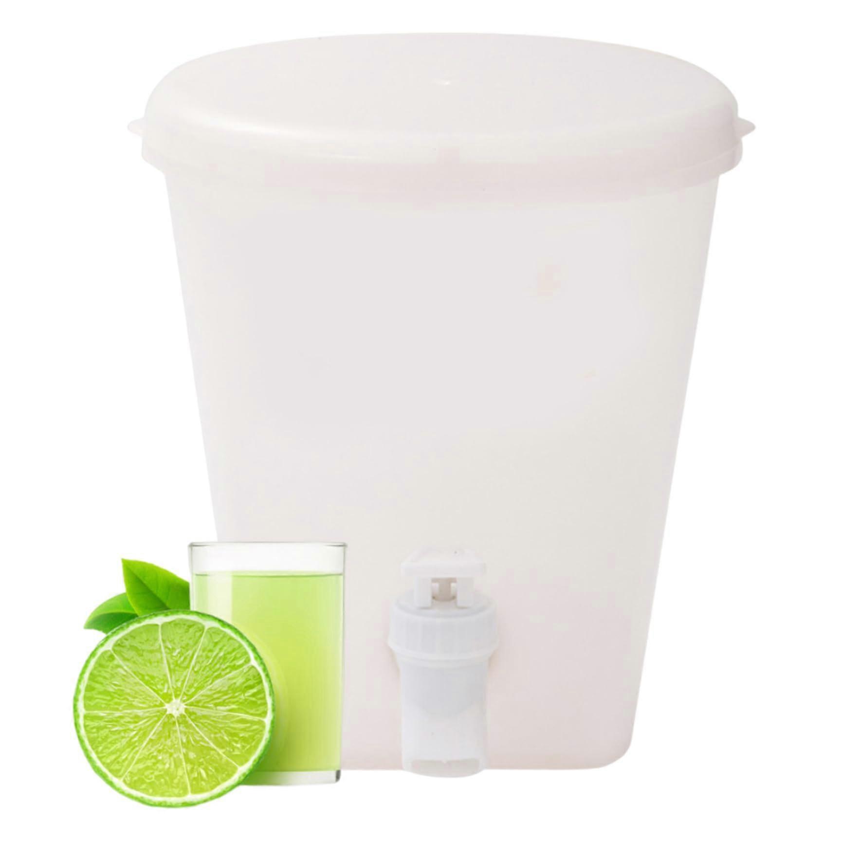 1.5L Clear Drinks Dispenser with Tap for Parties, Fruit Infuser, Tabletop Water Dispenser for Tea, Fridge Beverage Container
