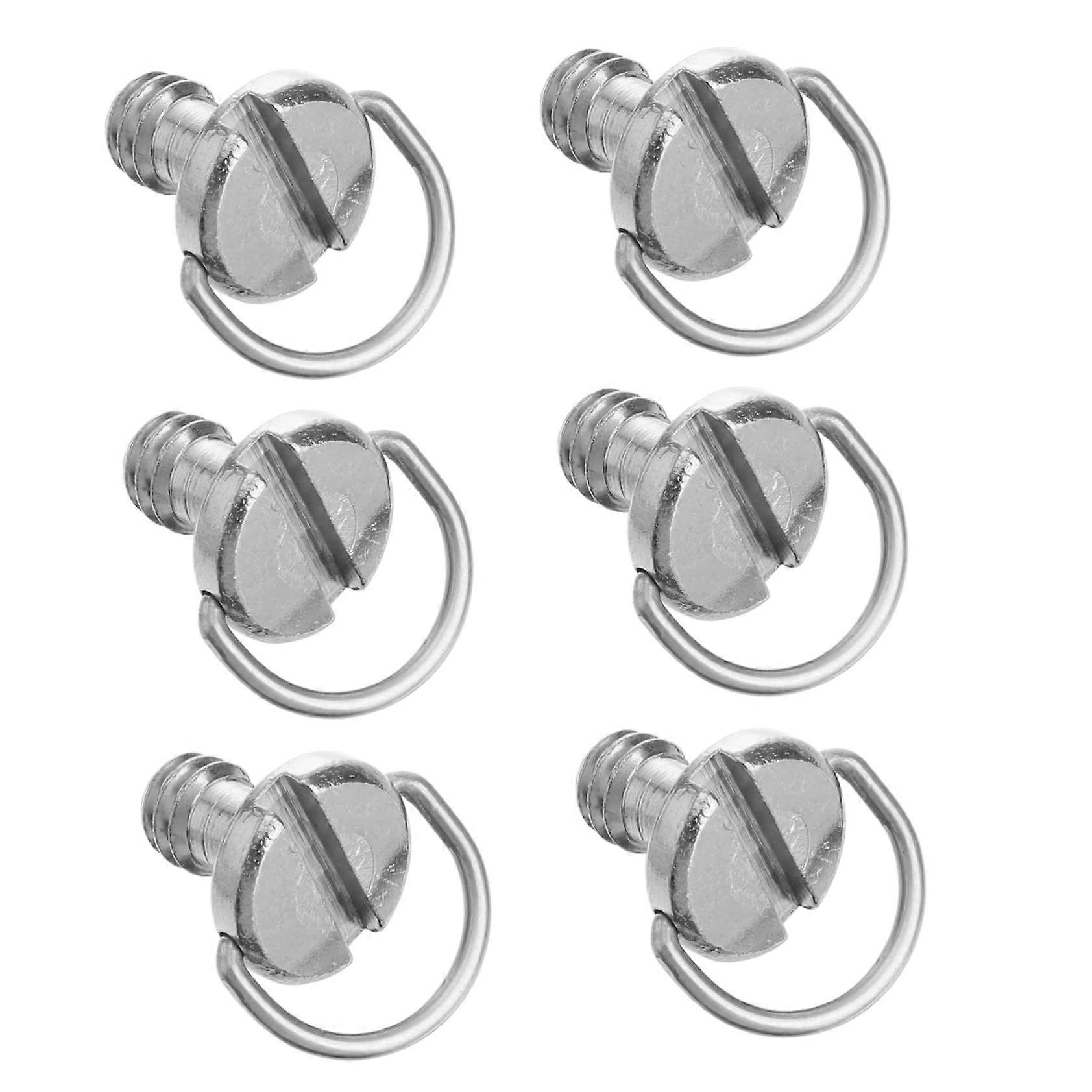 6 Pieces Flip D Ring Screw Adapter for Tripod Universal Mount for Cameras Compatible with Quick Release Plates Accessories Easy to Carry