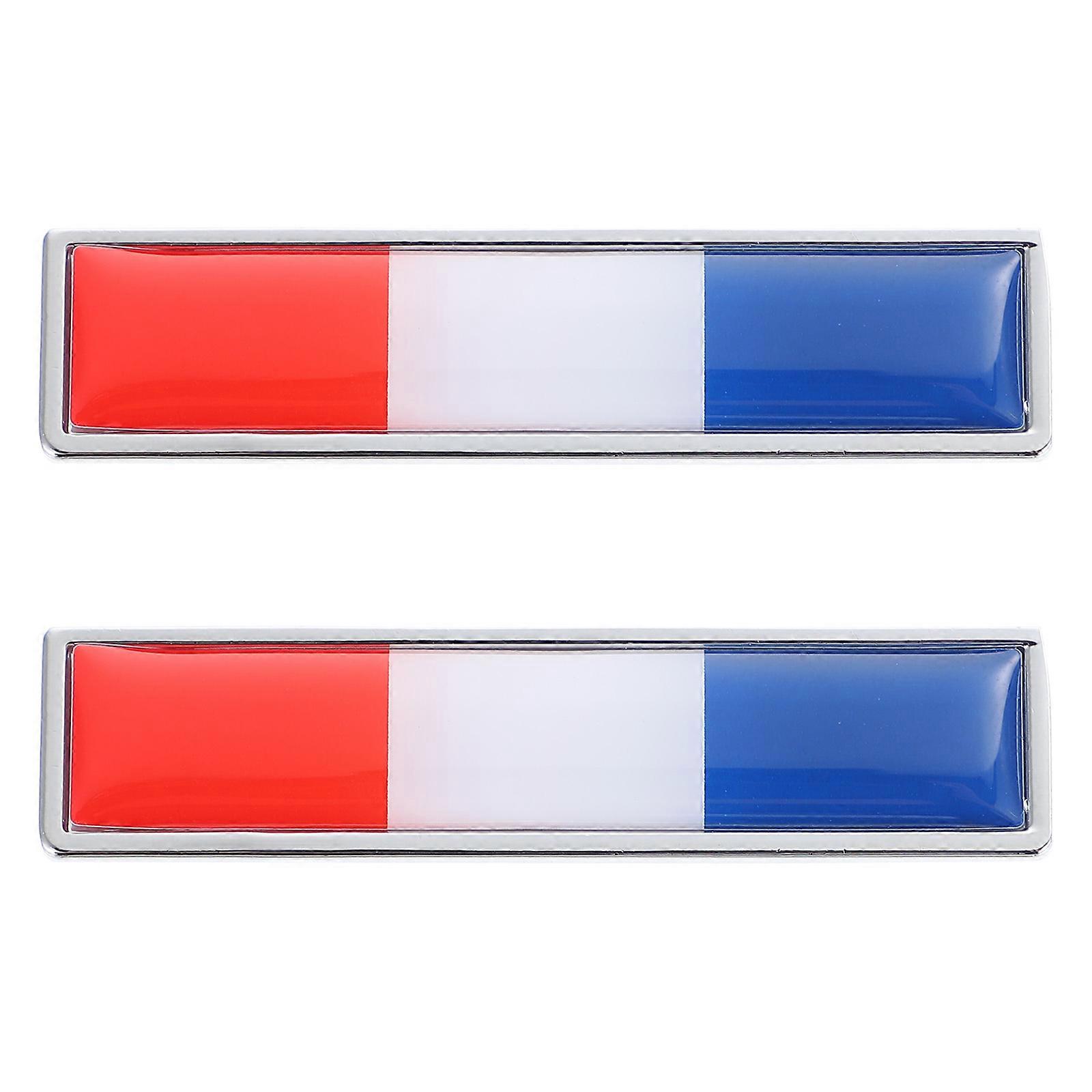 ملصق زخرفية معدنية للسيارة ملصق العلم الوطني أصحاب السيارات باب المنزل لون متنوع 5.8X1.4X0.3CM مشرق ومبدع 2 قطعة