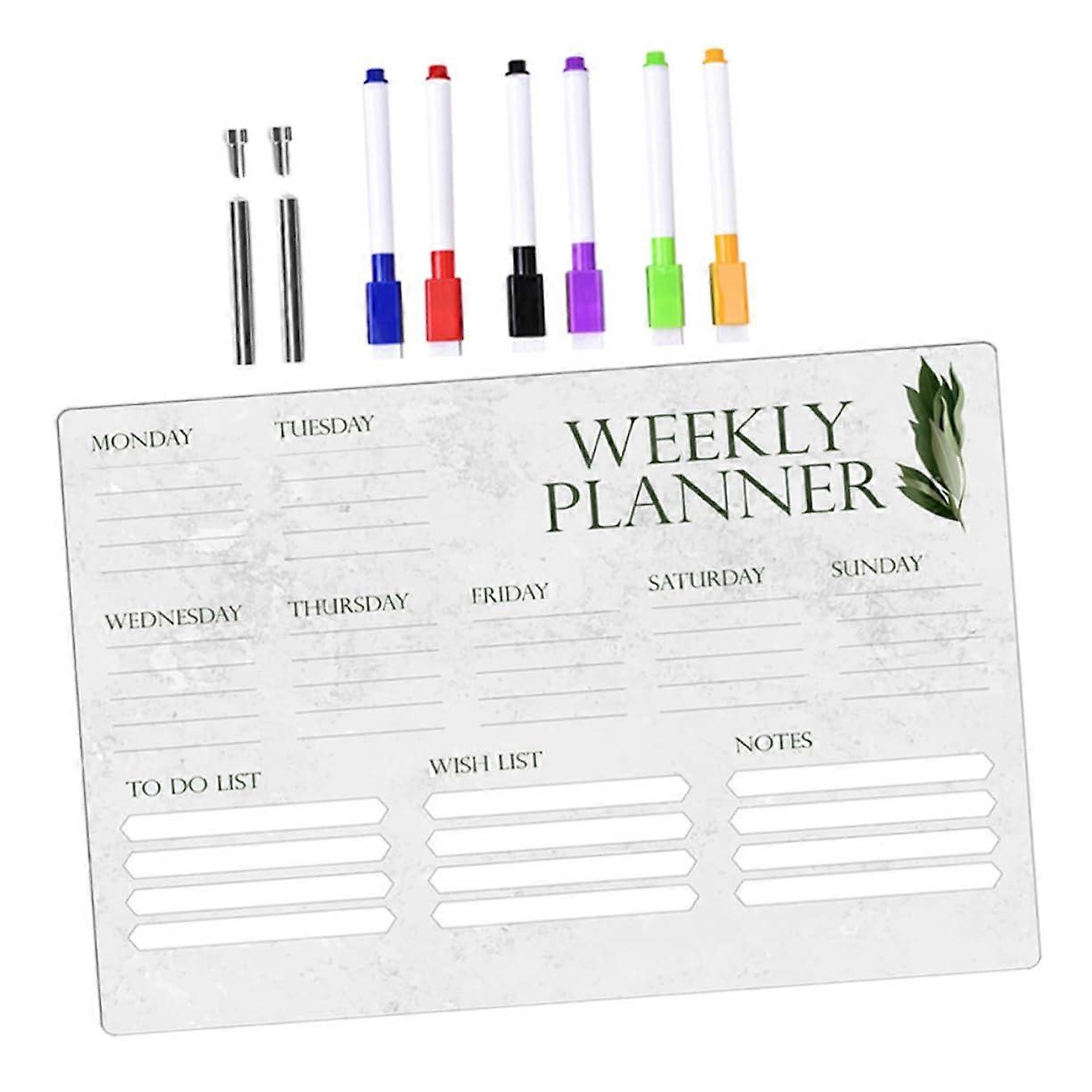 1 Sentence Notepad Erasable Weekly and Monthly Planners for Office and Advertising Nails, with Whiteboard Markers for Organization and Planning