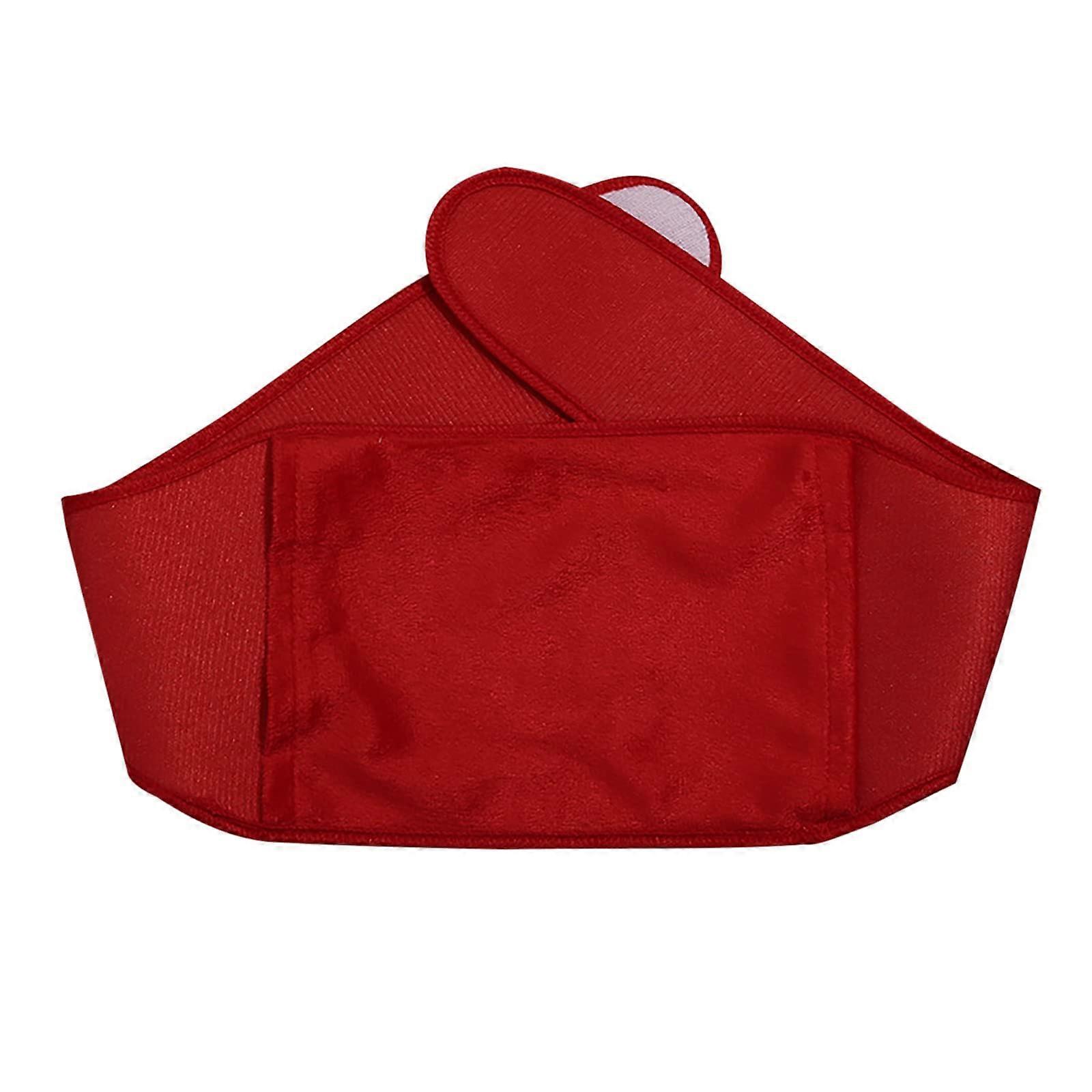 Hot Water Bottle with Cover Belt Hand Warmer for Belly Back Pain Relief (Red)