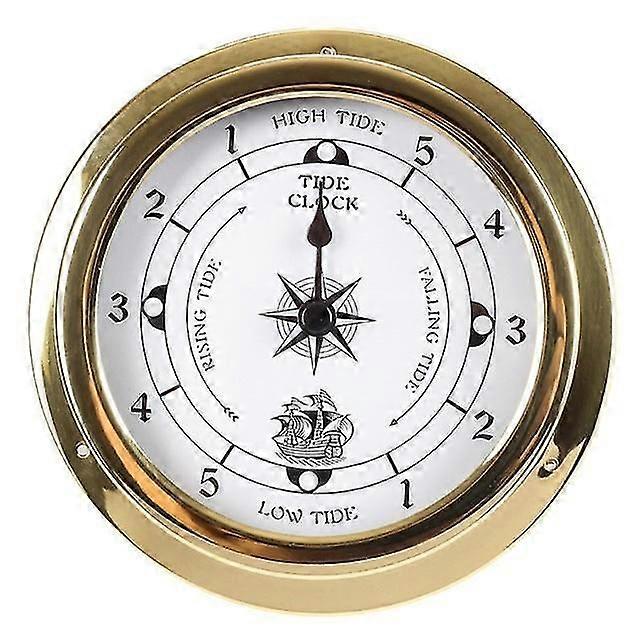 145Mm Wall Mounted Thermometer Hygrometer Barometer Tidal Clock Weather Station R9uf