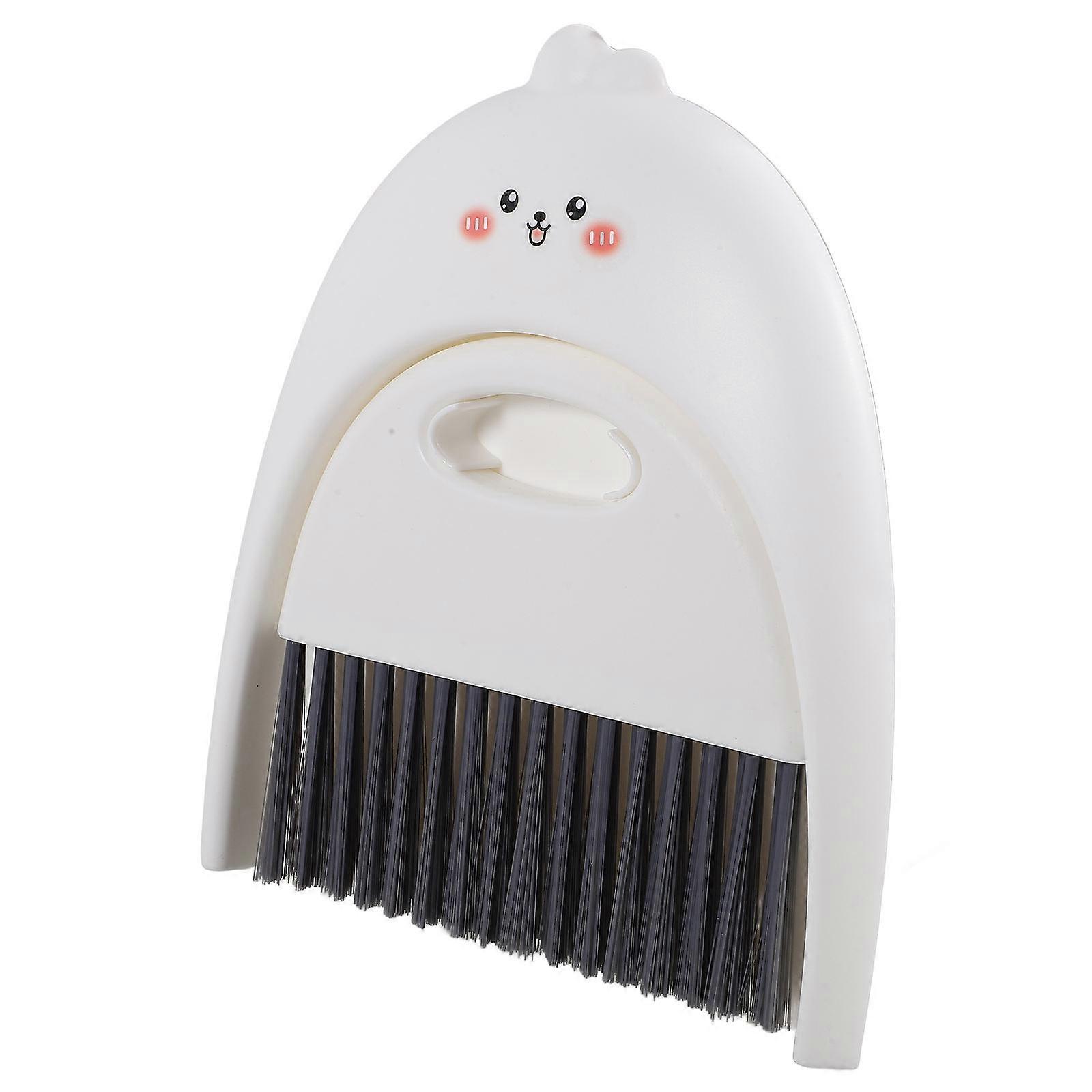 Dustpan And Brush Set Small Duster And Pan White 17.00X16.00X2.00CM Sweeping Computer Room 1Set