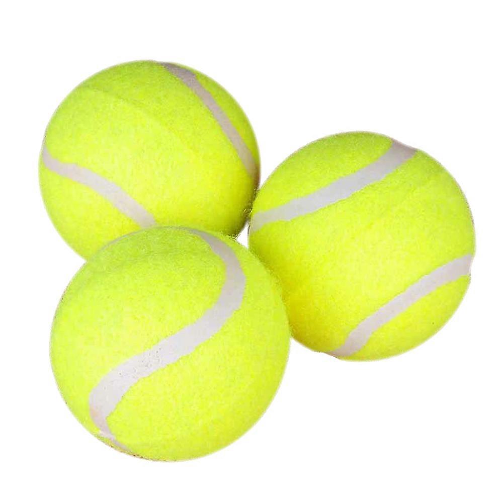 Tennis Balls Colored High Elasticity For Tennis Ball Players Light Yellow 6.3x6.3x6.3cm Long-lasting Performance 3Pcs