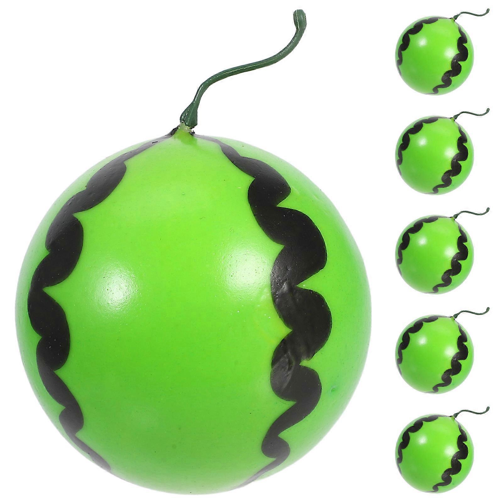 Artificial Fruits Round Watermelon Display Item Home Decor 3.14X3.14X3.14in Foam Material 6Pcs