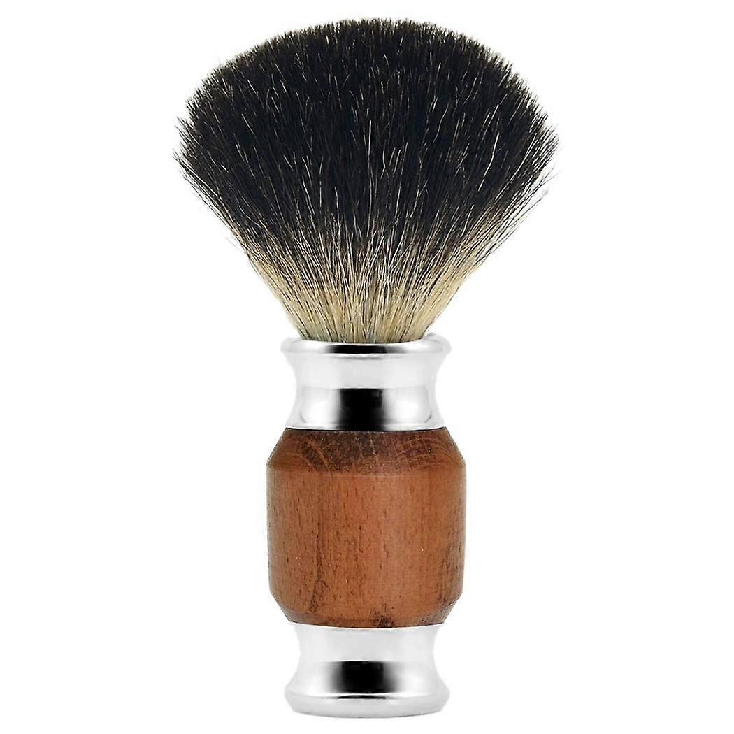 1 x Pure Badger Hair Beard Brush Men's Shaving Brush with Wooden Handle Supply Various Hair Razors Ref: 5319