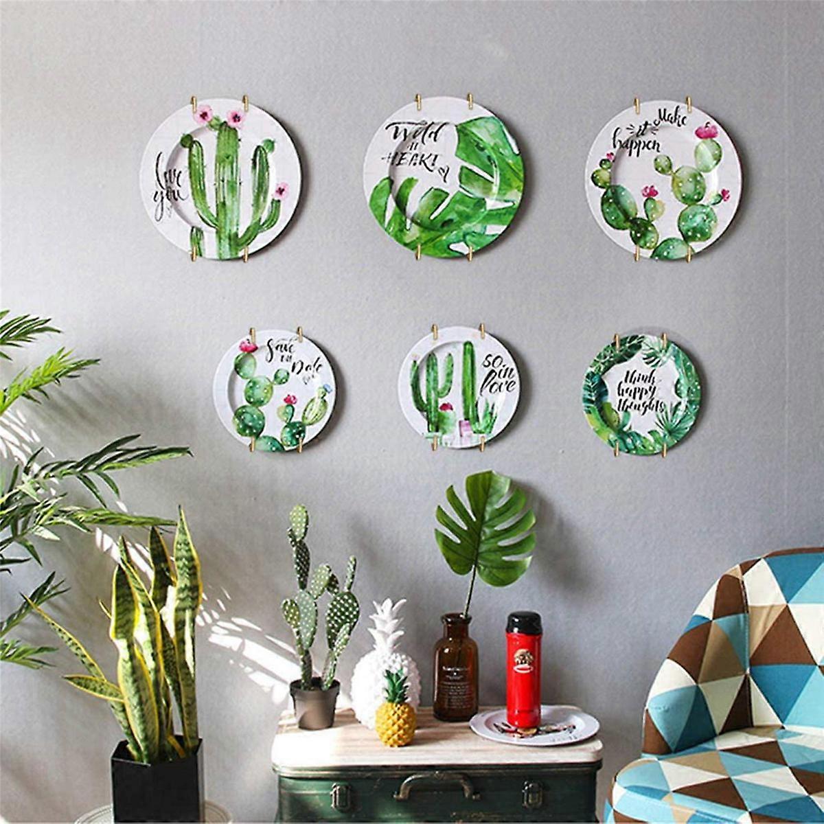 Stainless Steel Plate Hangers for Walls Compatible Decorative Plates Hooks Dish Diaplay Holder with