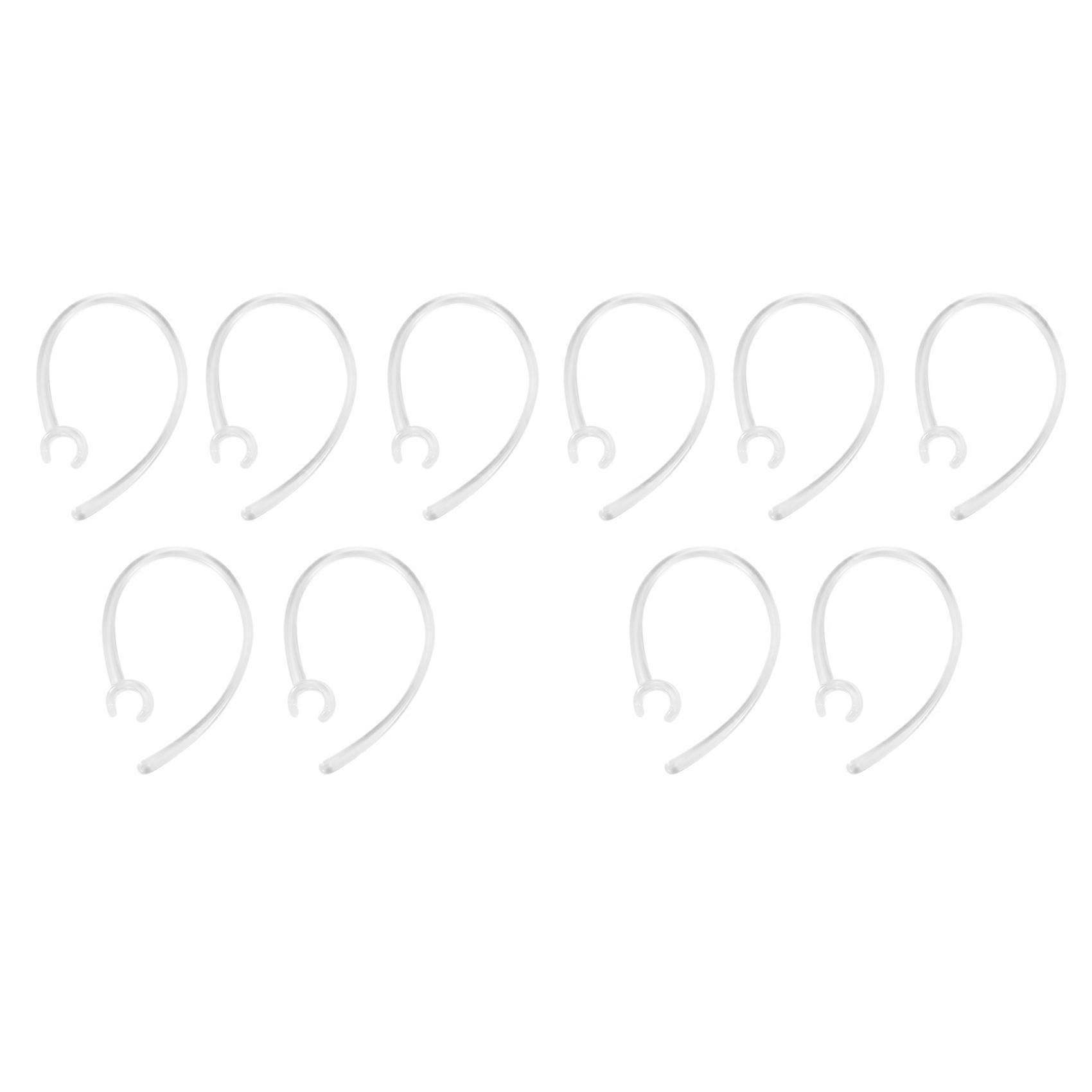 10X Universal Small Clamp Bluetooth Ear Hook Loop Clip Replacement Clear