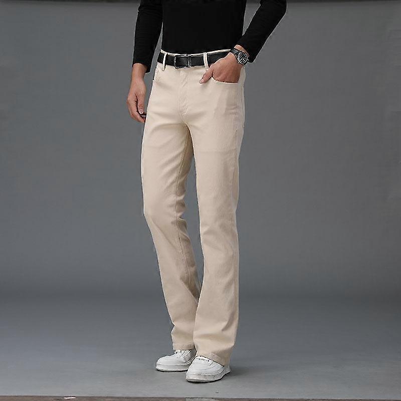 Men's Micro-Flare Denim trousers Korean version of Elastic Casual Flared pants Flared pants