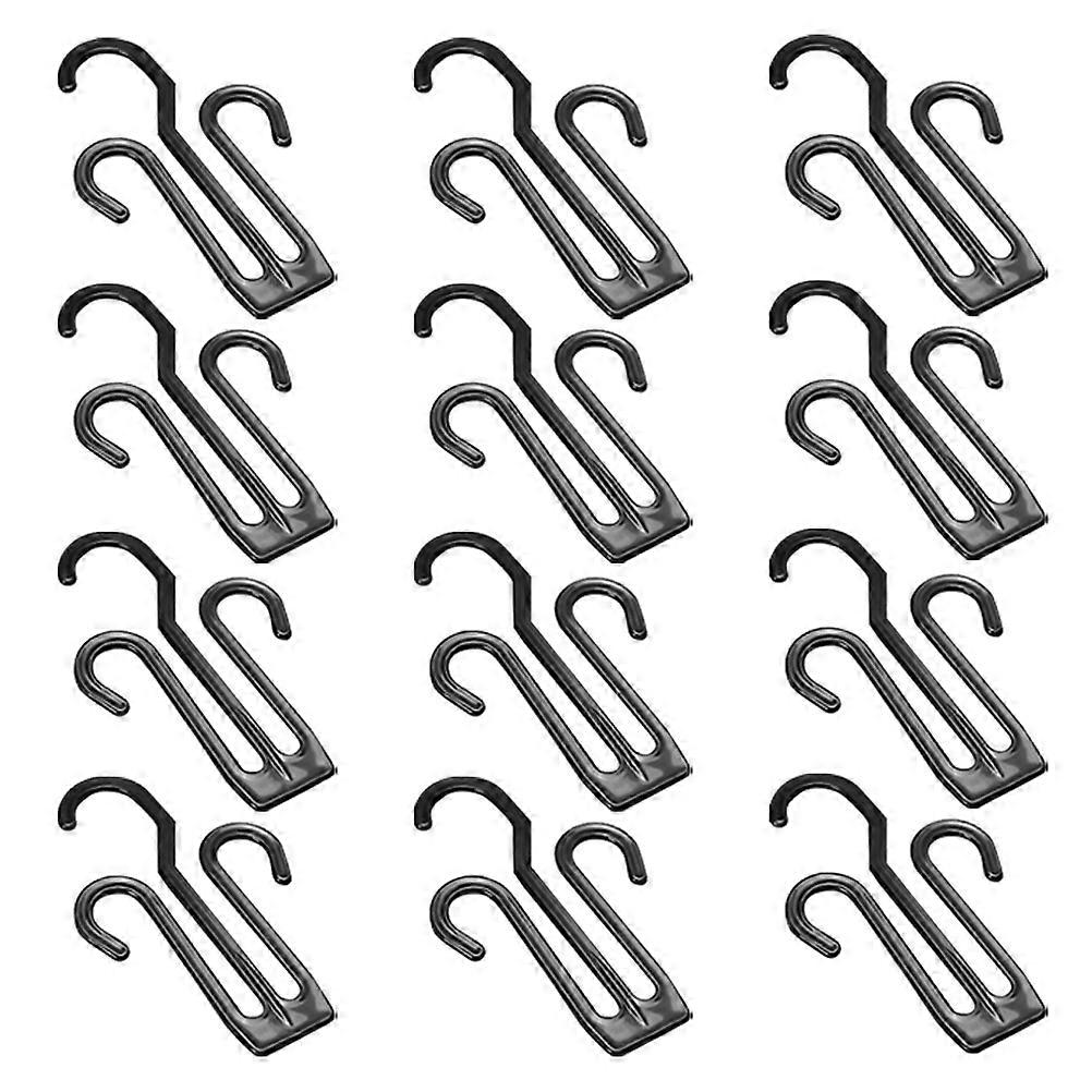 Hanging Shoe Rack 50Pcs Black Plastic for Space-Saving Drying and Storage Use