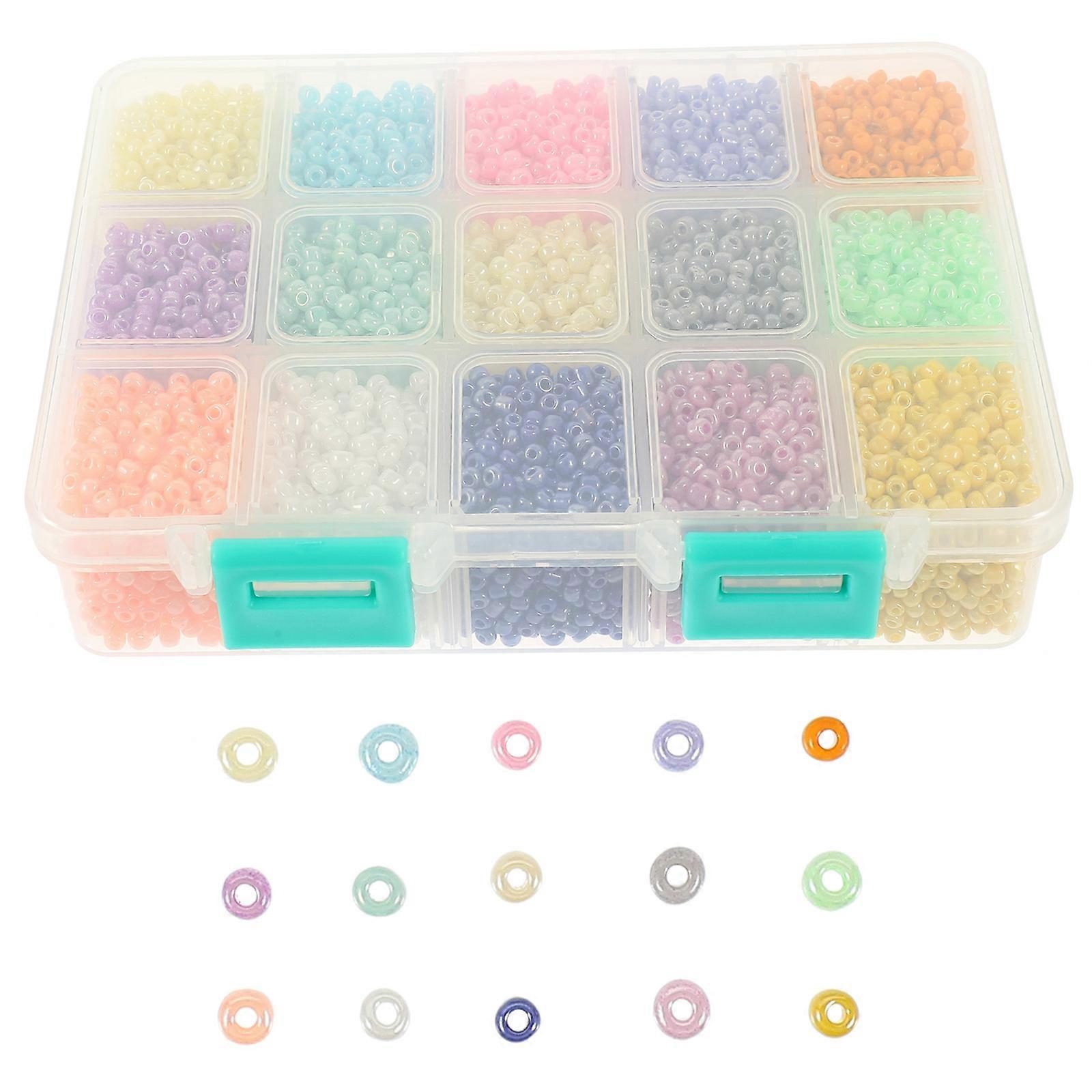 Colorful Glass Beads for Jewelry Making Brightly Colored Smooth Surface DIY Craft Assorted Color