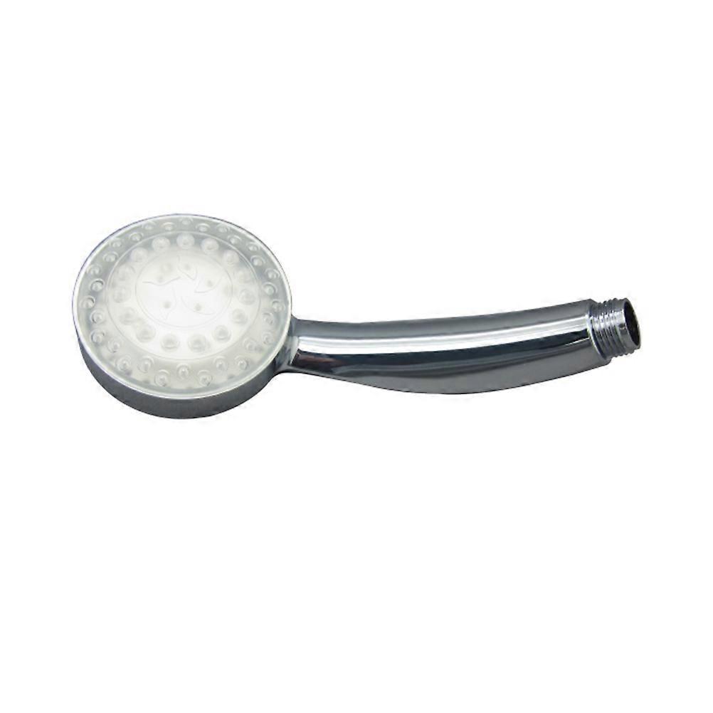 Color Changing LED Shower Head with Temperature Control Silver ABS Material for Showering Use 20mm