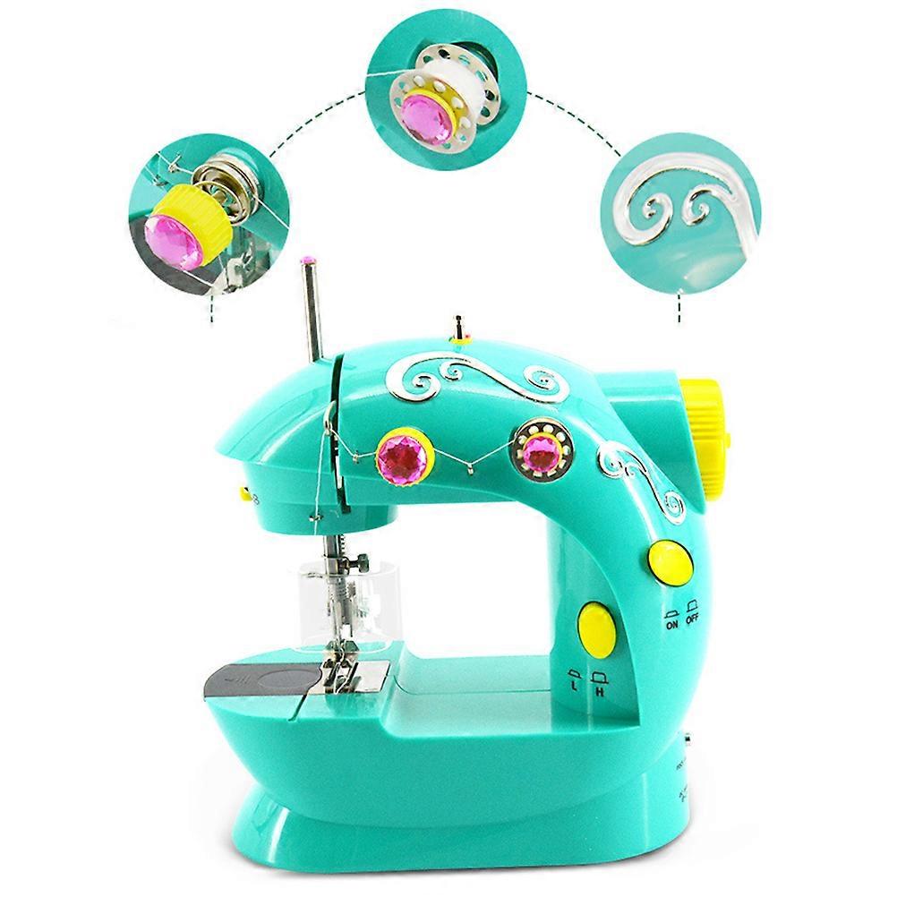 Beginners Sewing Machine Mini Portable Free-Arm Home Users Children Mending 17.5x9x21cm ABS Material 1Pack