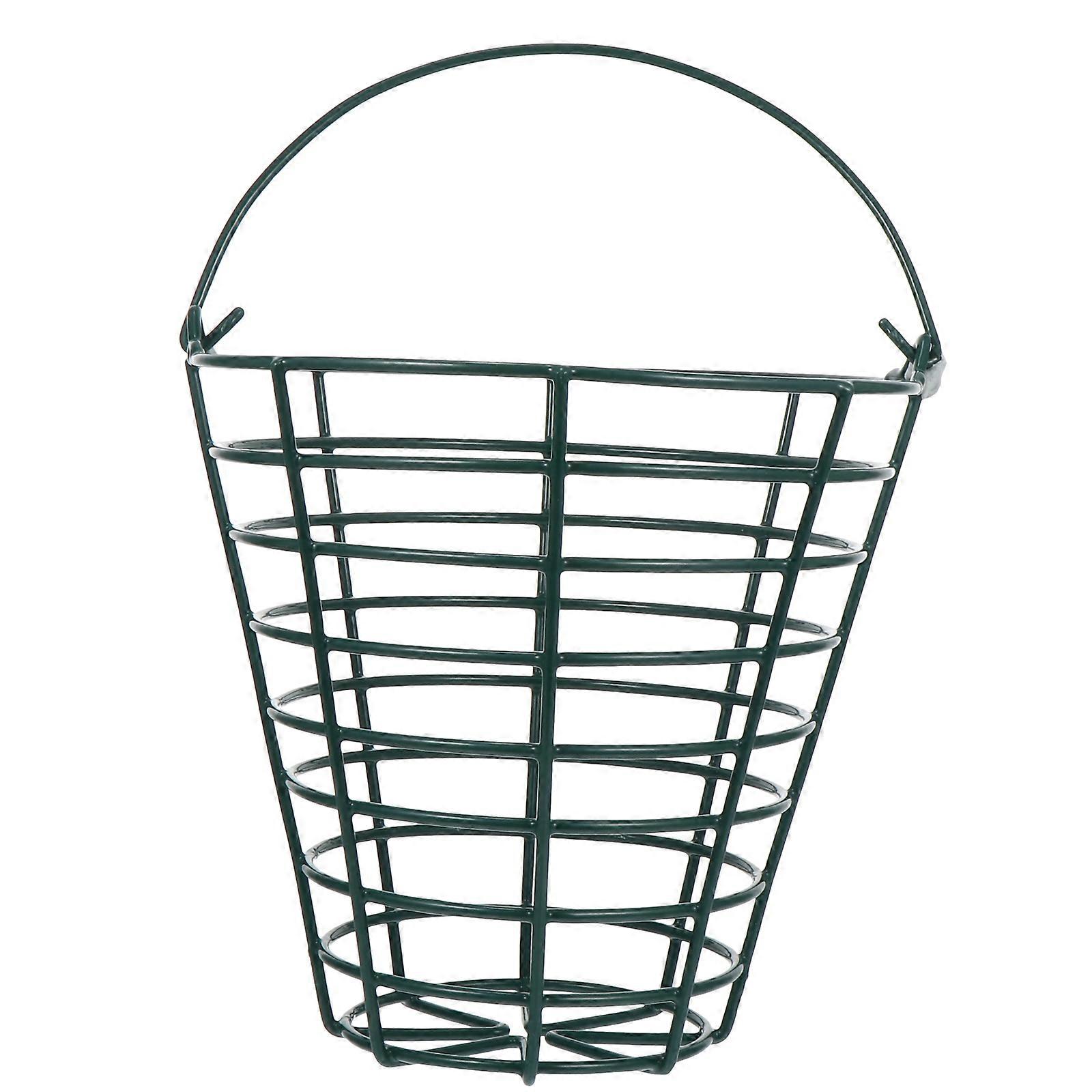 Ball Storage Basket with Large Capacity and Stainless Steel Handle for Outdoor Use 1pc