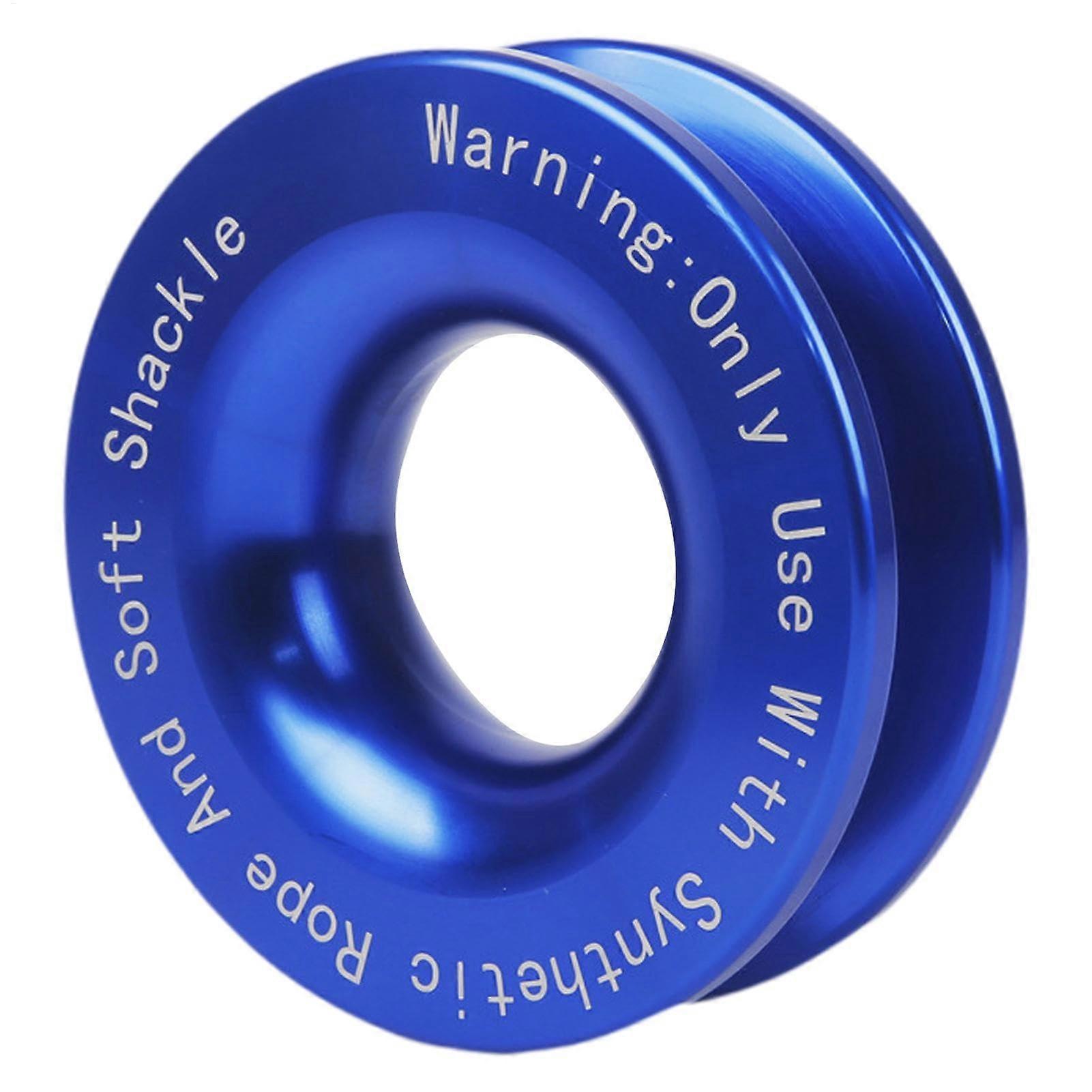 Winch Snatch Block for ATV and UTV, Heavy-Duty Aluminum Alloy Pulley, Rust-Proof Towing Ring Recovery Kit, Blue